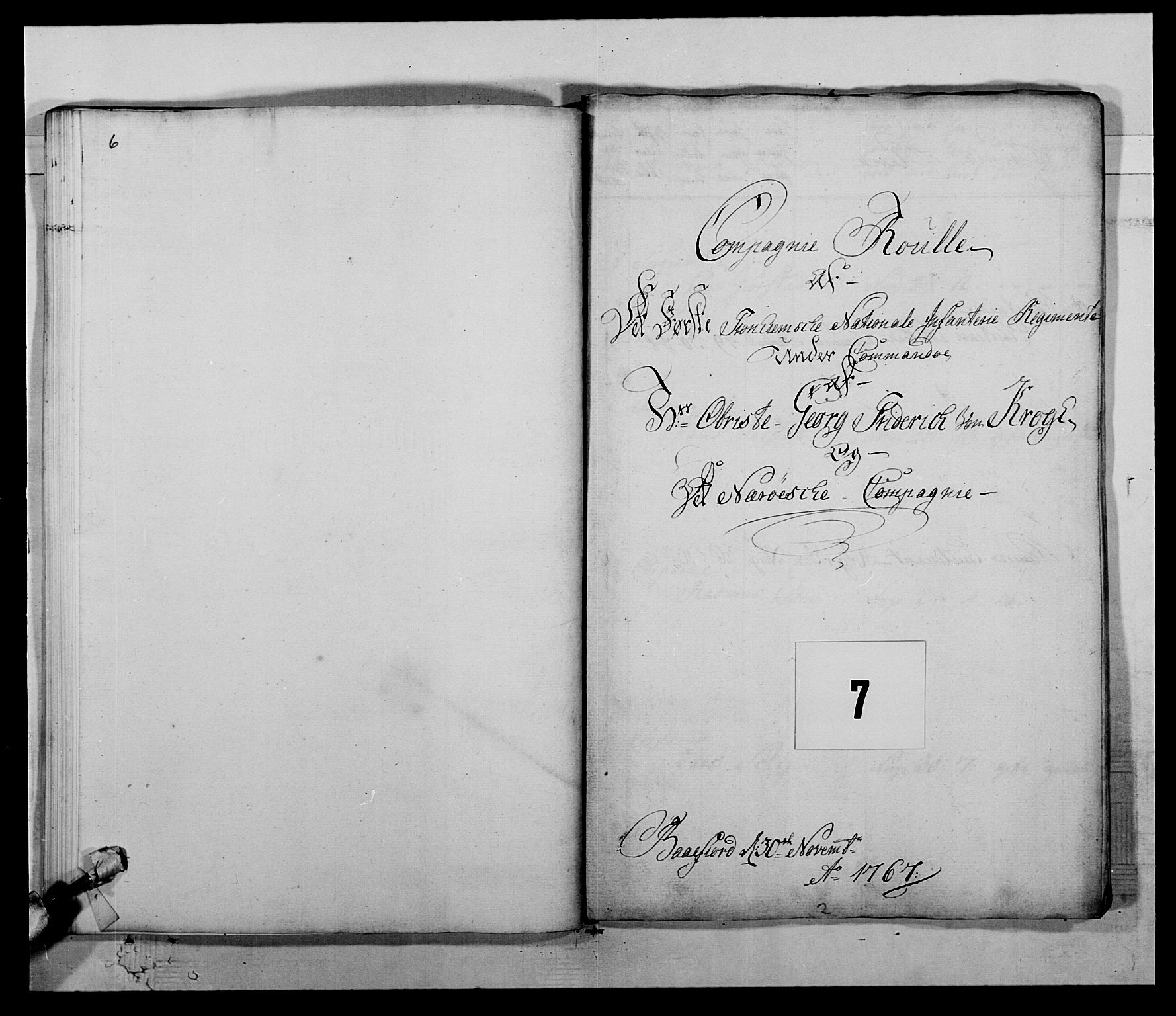 Kommanderende general (KG I) med Det norske krigsdirektorium, AV/RA-EA-5419/E/Ea/L0511: 1. Trondheimske regiment, 1767, s. 241
