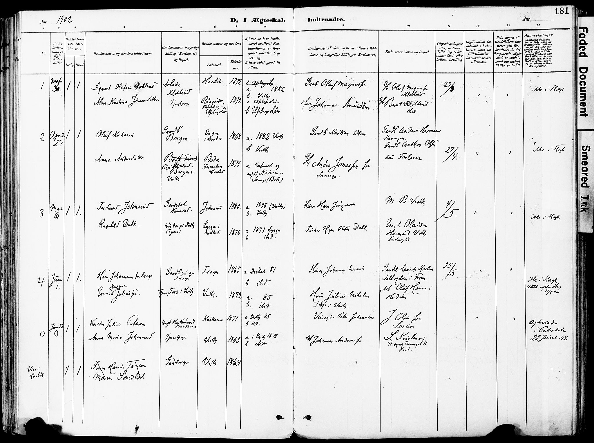 Vestby prestekontor Kirkebøker, AV/SAO-A-10893/F/Fa/L0010: Ministerialbok nr. I 10, 1900-1926, s. 181