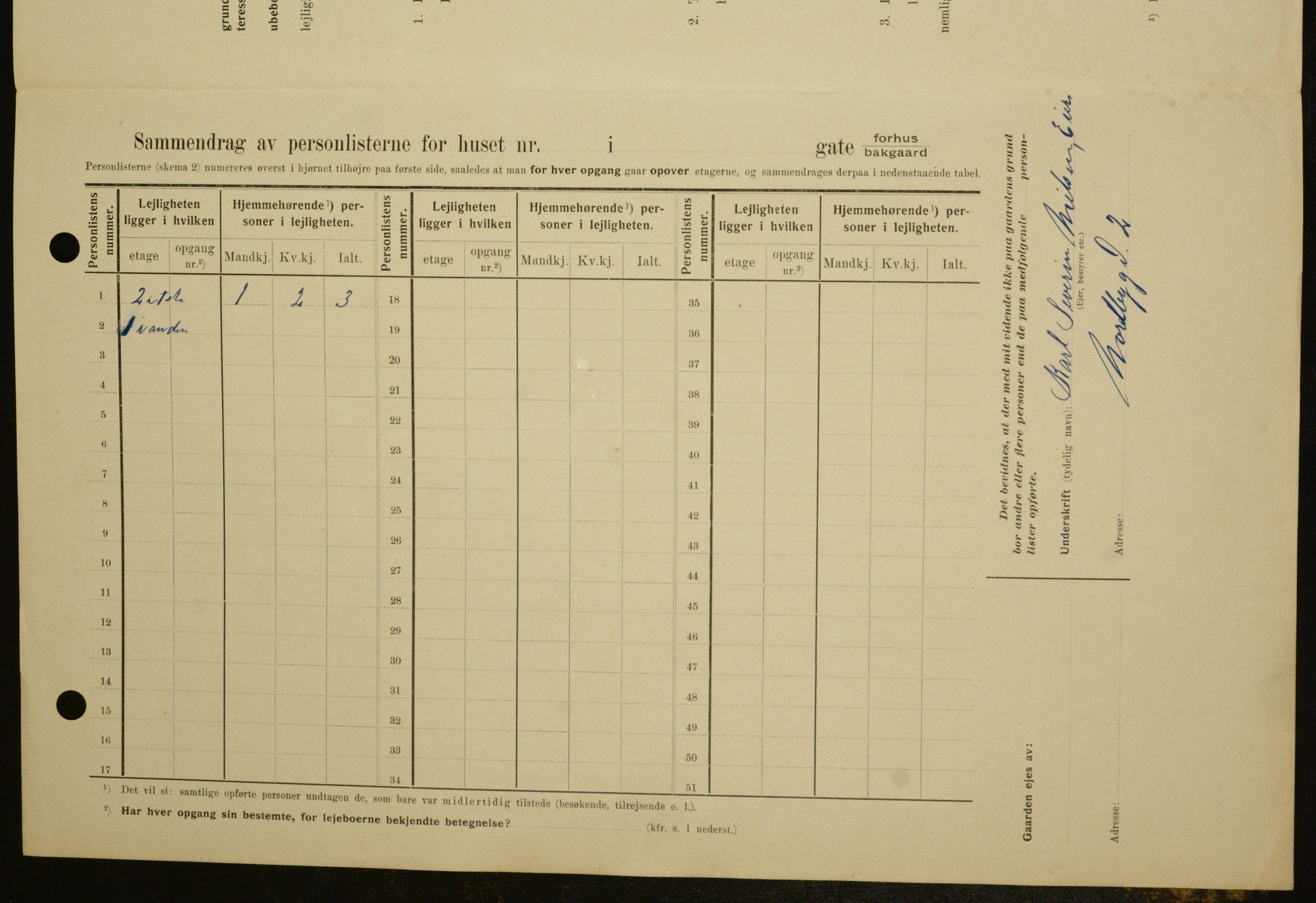 OBA, Kommunal folketelling 1.2.1909 for Kristiania kjøpstad, 1909, s. 64656