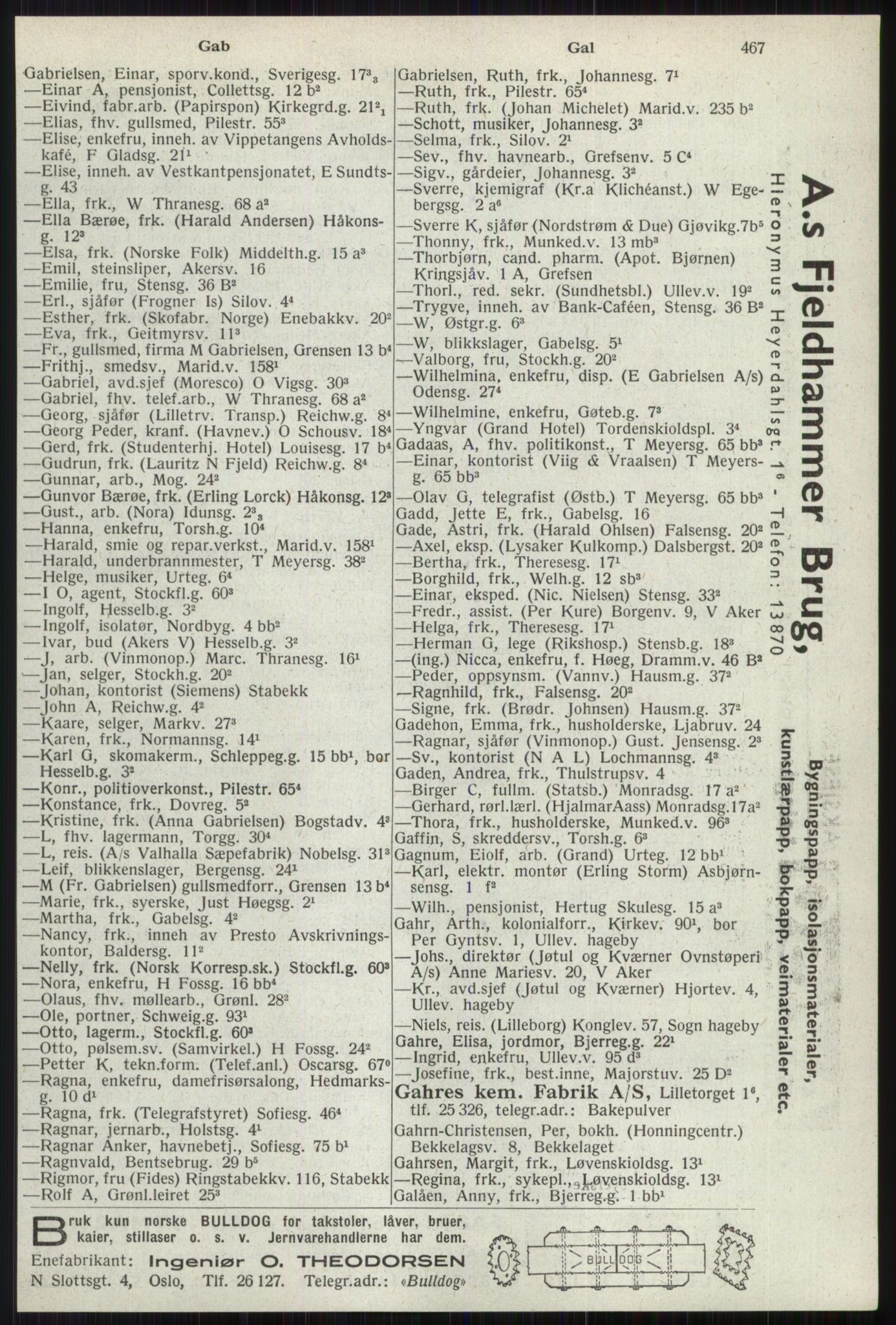 Kristiania/Oslo adressebok, PUBL/-, 1941, s. 467