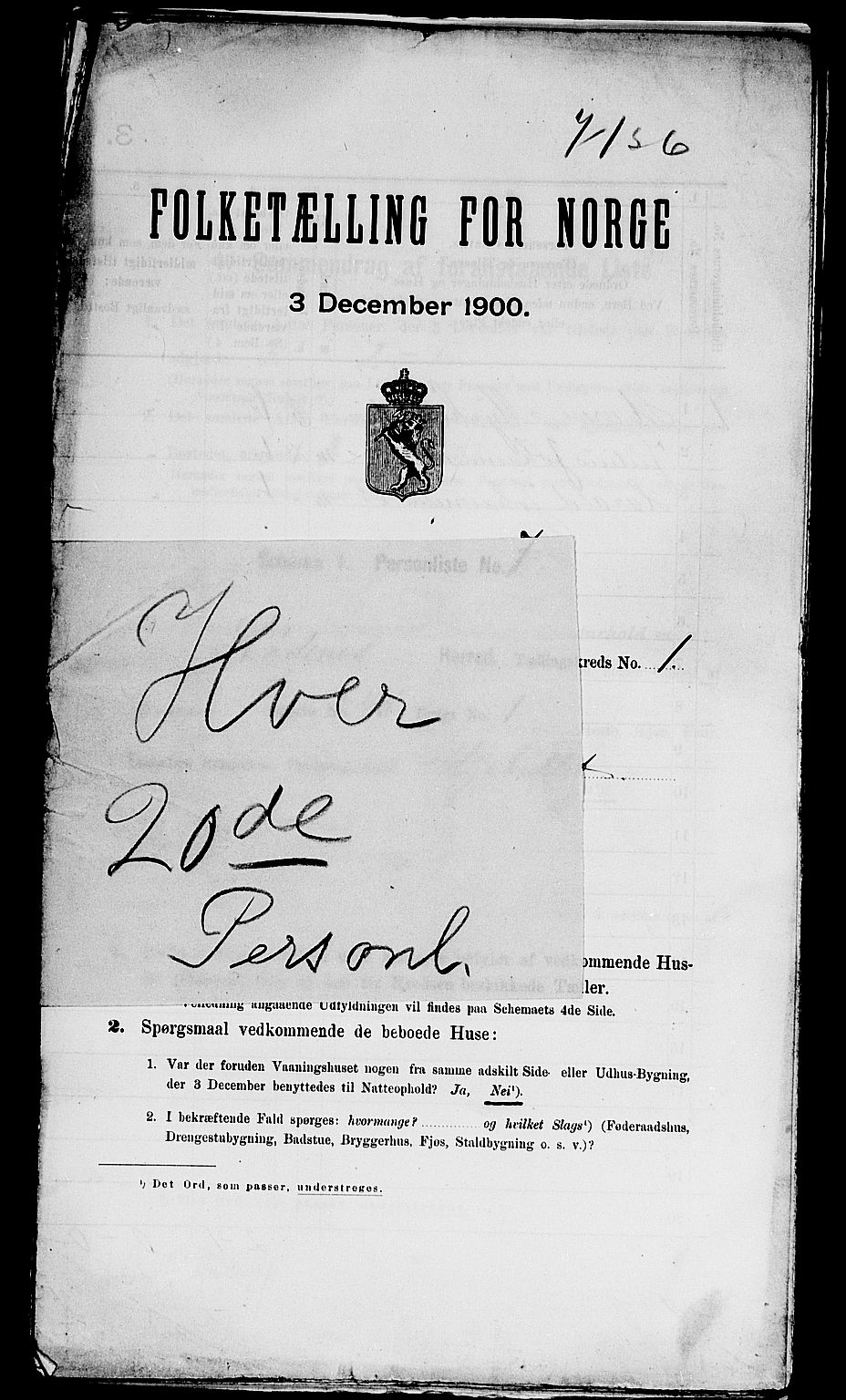 SAO, Folketelling 1900 for 0120 Rødenes herred, 1900, s. 21