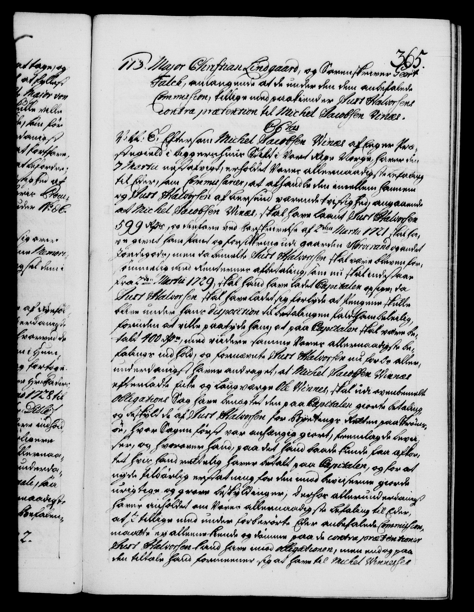 Danske Kanselli 1572-1799, AV/RA-EA-3023/F/Fc/Fca/Fcab/L0025: Norske tegnelser, 1730-1733, s. 365a