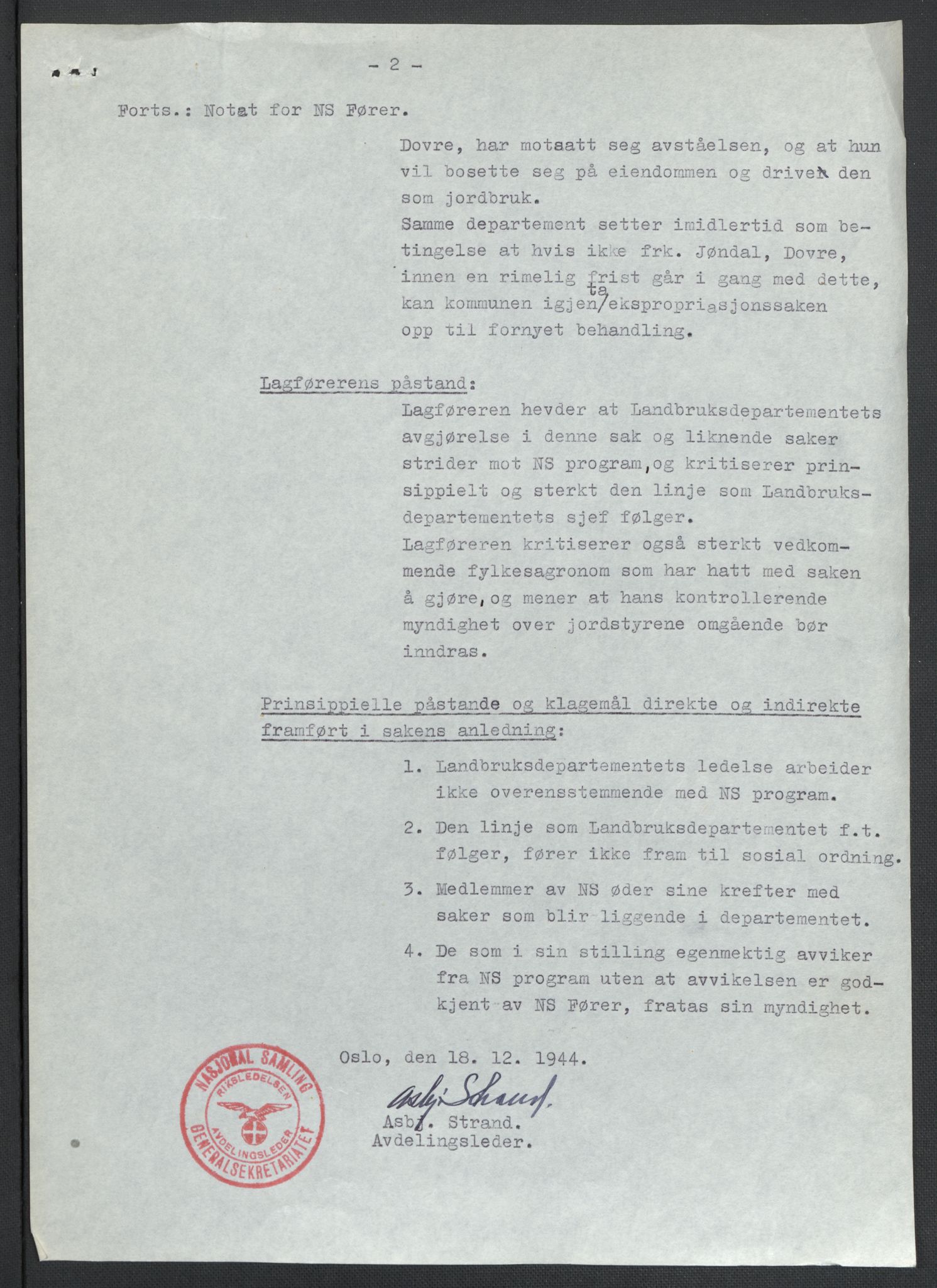 Landssvikarkivet, Oslo politikammer, AV/RA-S-3138-01/D/Da/L0003: Dnr. 29, 1945, s. 1910