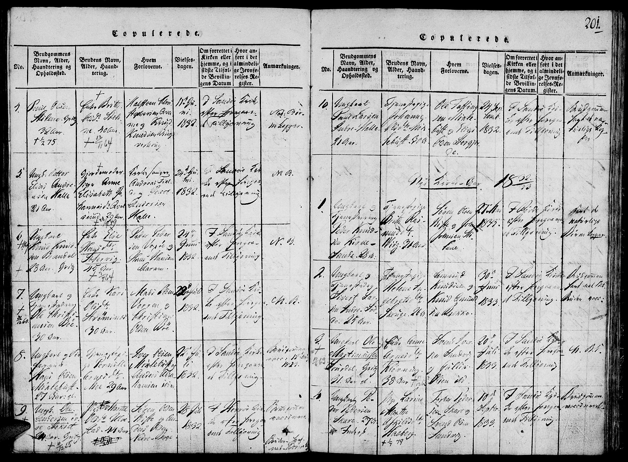 Ministerialprotokoller, klokkerbøker og fødselsregistre - Møre og Romsdal, AV/SAT-A-1454/503/L0033: Ministerialbok nr. 503A01, 1816-1841, s. 201