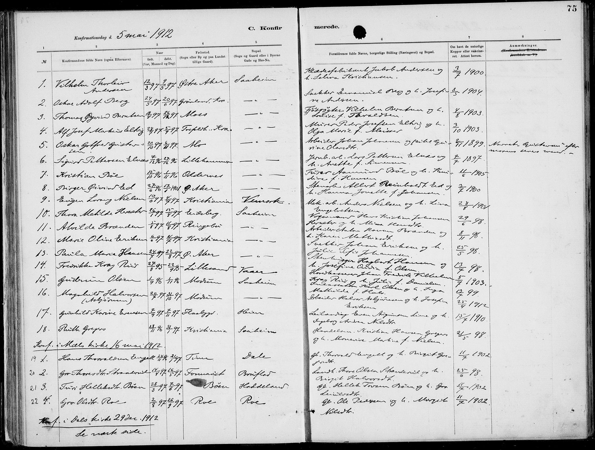 Rjukan kirkebøker, AV/SAKO-A-294/F/Fa/L0001: Ministerialbok nr. 1, 1878-1912, s. 75