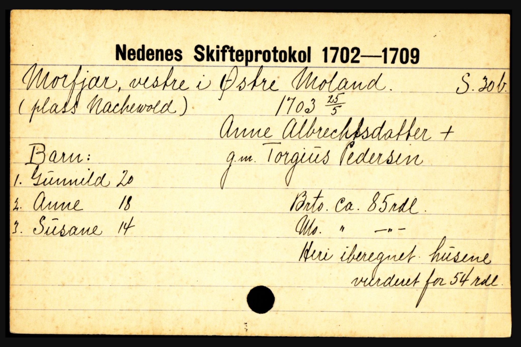 Nedenes sorenskriveri før 1824, AV/SAK-1221-0007/H, s. 20729