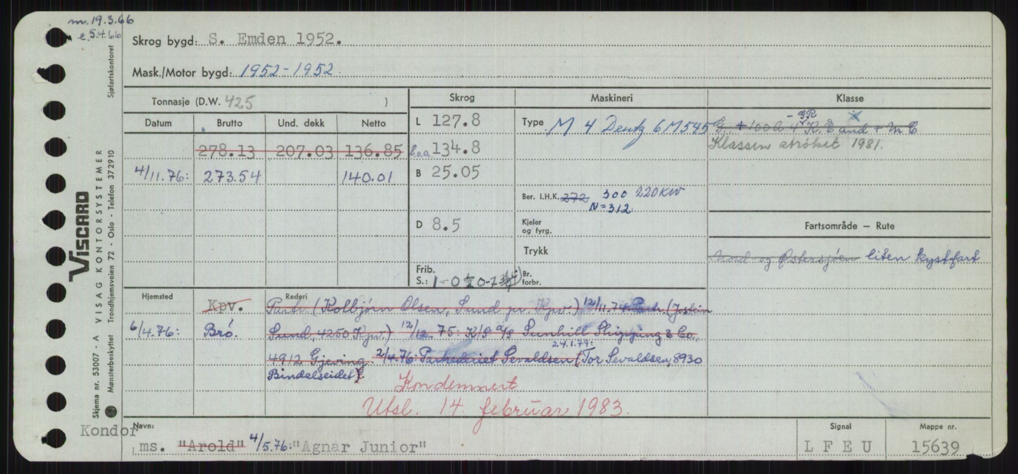 Sjøfartsdirektoratet med forløpere, Skipsmålingen, RA/S-1627/H/Hd/L0001: Fartøy, A-Anv, s. 135