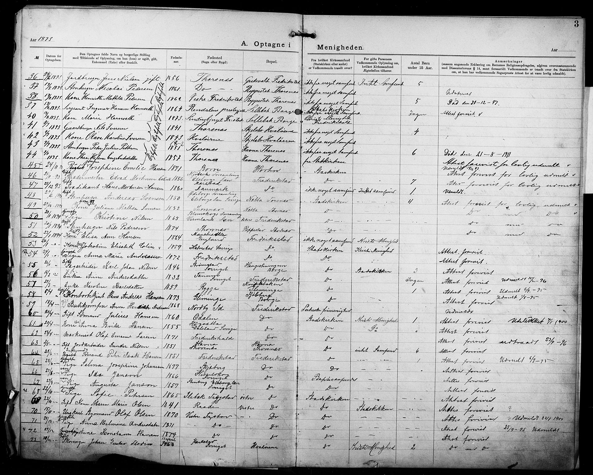 Kristi menighet Fredrikstad , AV/SAO-PAO-0231/A/L0001: Dissenterprotokoll nr. 1, 1893-1914, s. 3