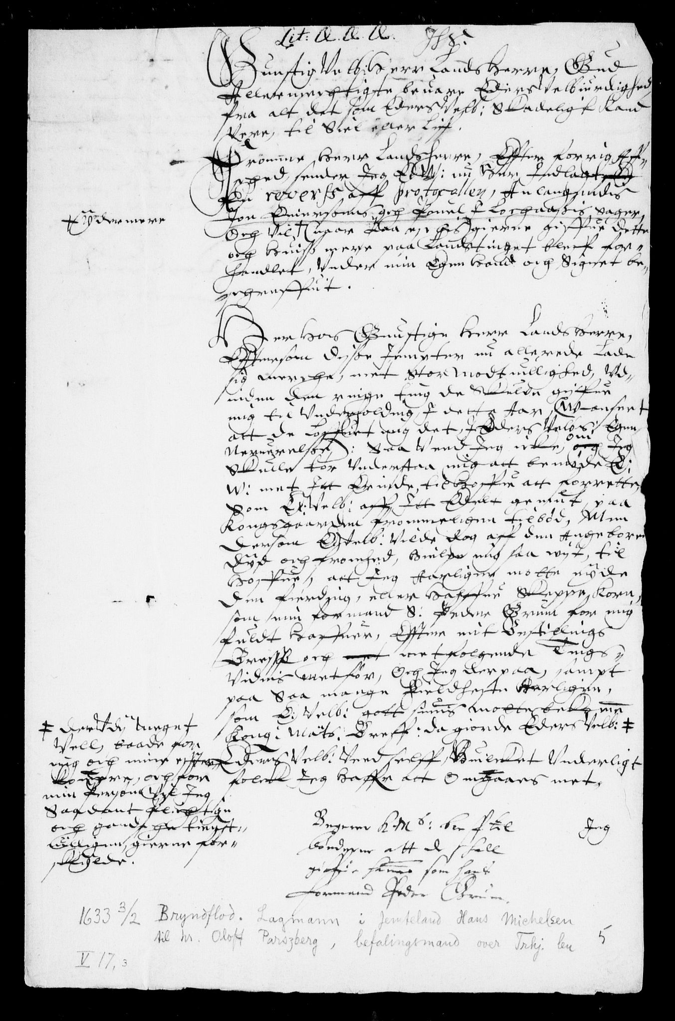 Danske Kanselli, Skapsaker, AV/RA-EA-4061/F/L0012: Skap 8, pakke 152A, 1612-1633, s. 307