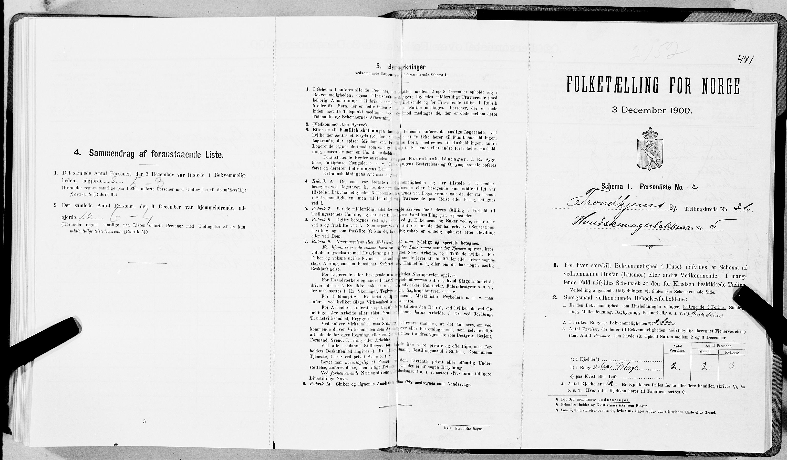 SAT, Folketelling 1900 for 1601 Trondheim kjøpstad, 1900, s. 6238