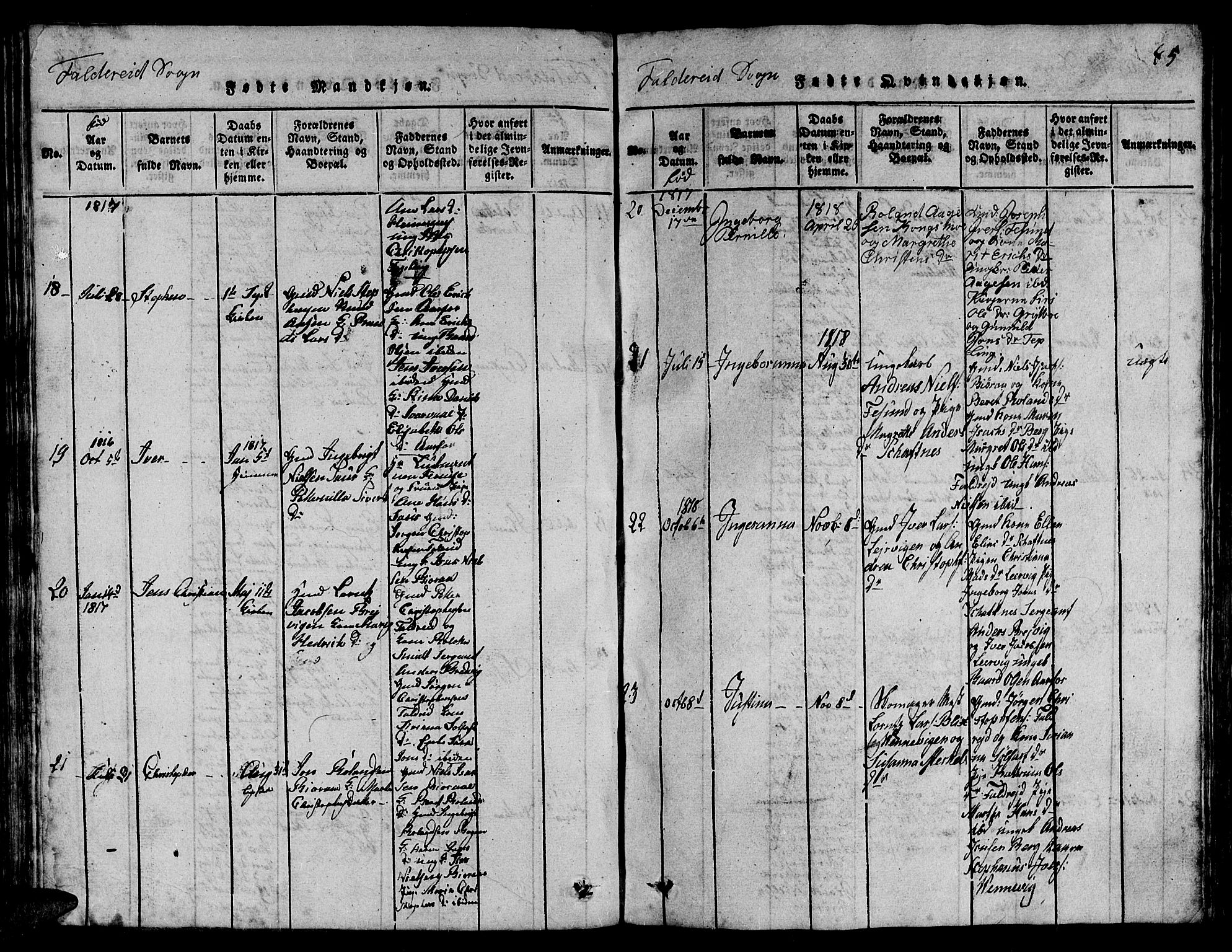 Ministerialprotokoller, klokkerbøker og fødselsregistre - Nord-Trøndelag, SAT/A-1458/780/L0648: Klokkerbok nr. 780C01 /3, 1815-1877, s. 85