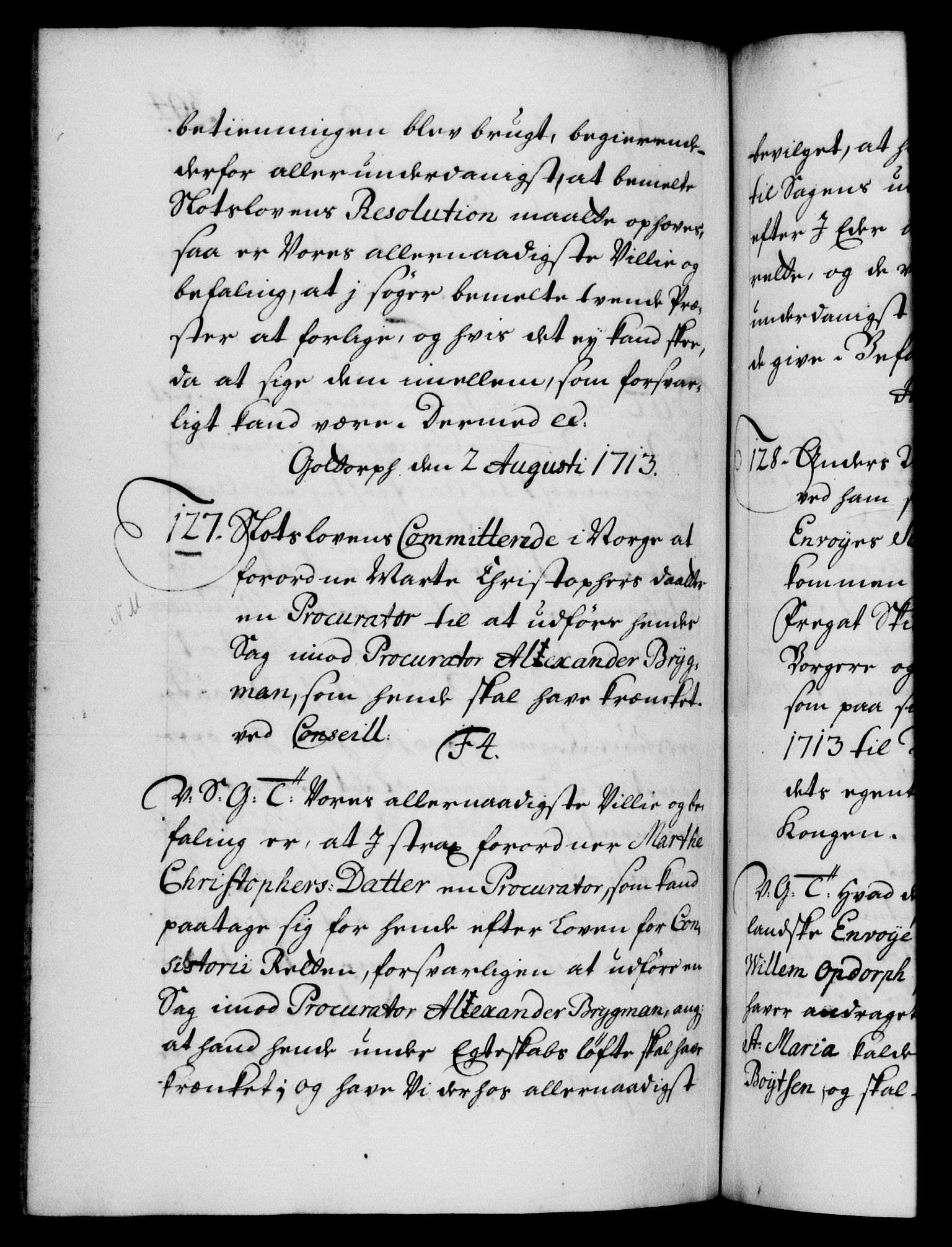 Danske Kanselli 1572-1799, AV/RA-EA-3023/F/Fc/Fca/Fcab/L0019: Norske tegnelser, 1710-1714, s. 394b