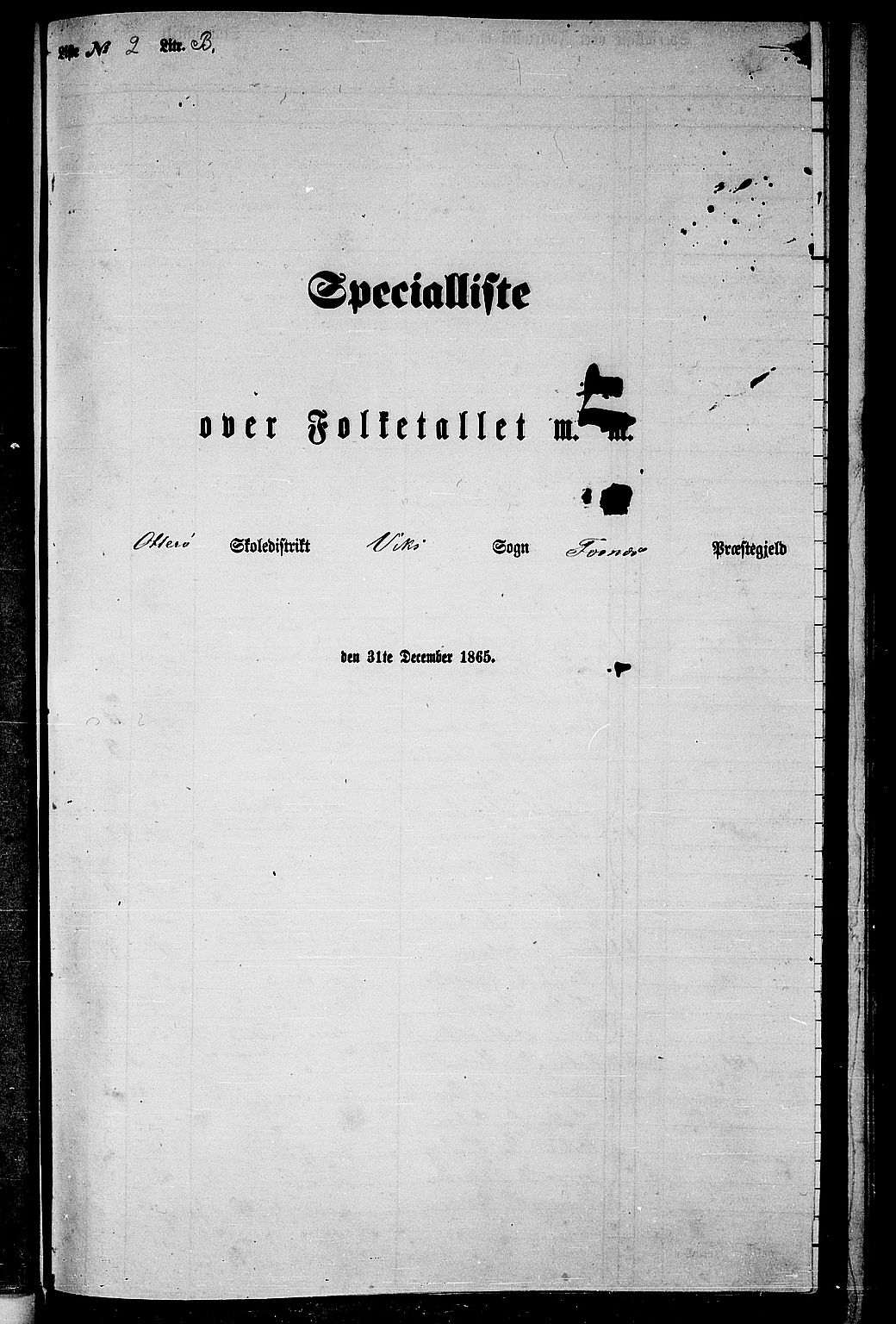 RA, Folketelling 1865 for 1748P Fosnes prestegjeld, 1865, s. 29