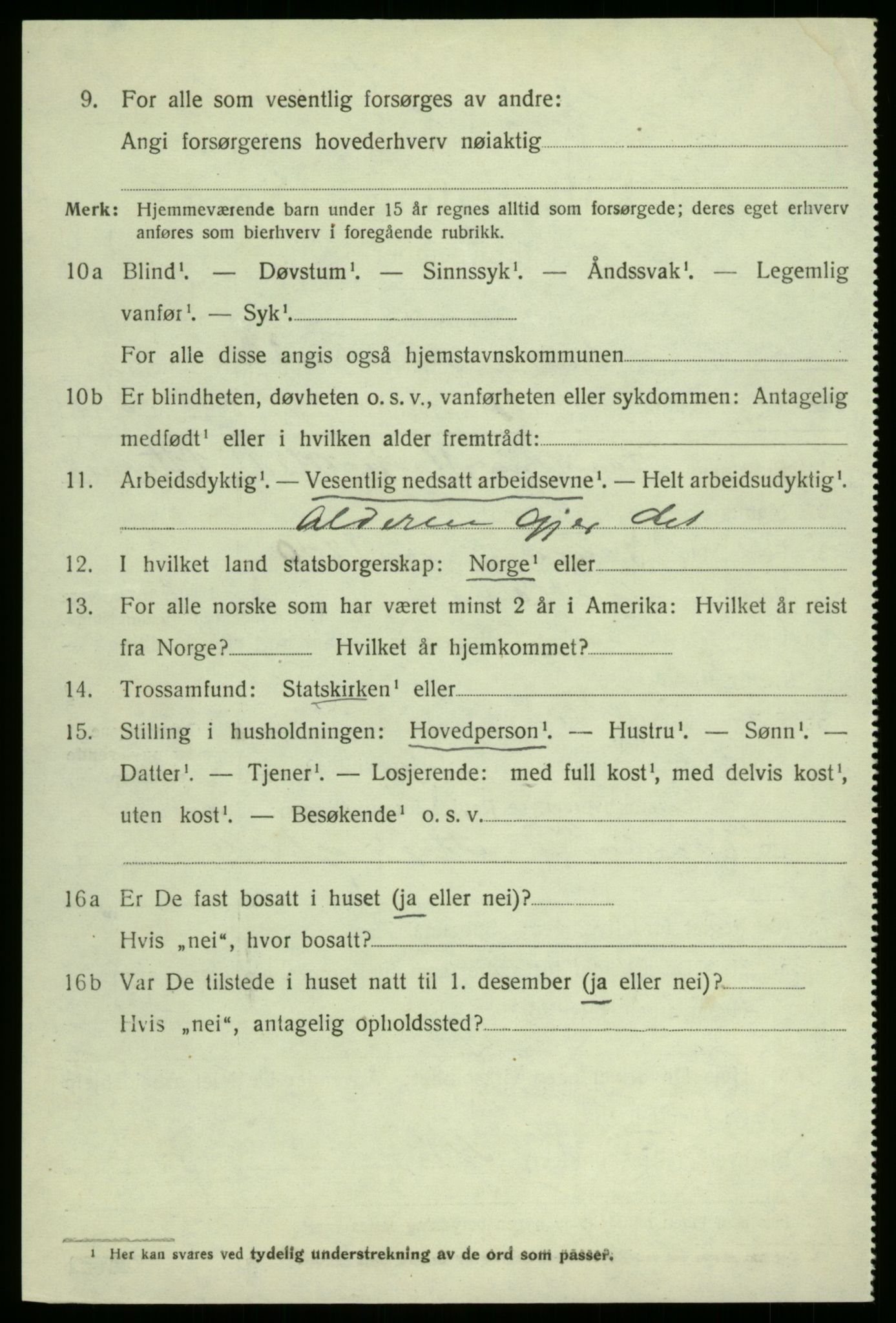 SAB, Folketelling 1920 for 1421 Aurland herred, 1920, s. 1895