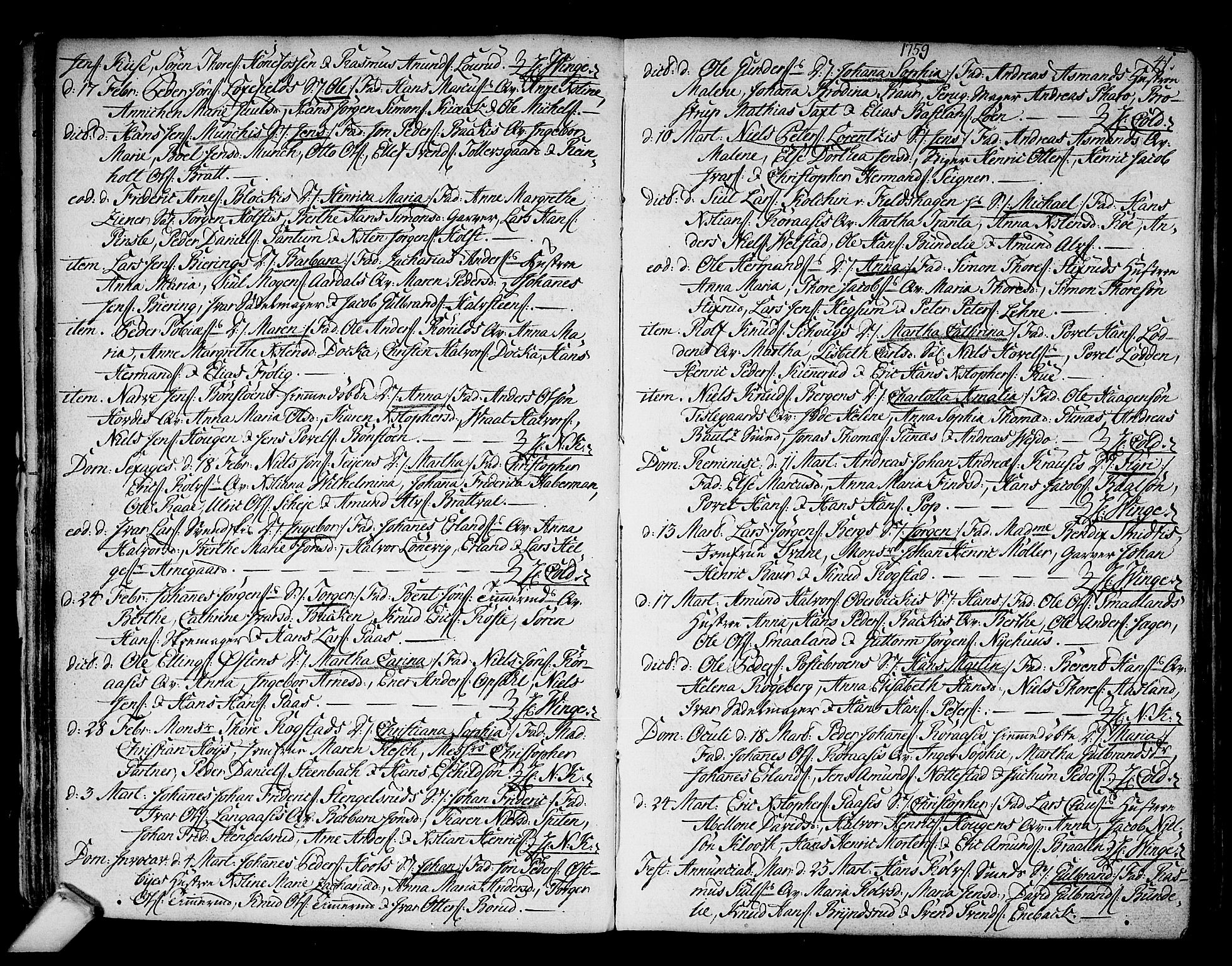 Kongsberg kirkebøker, SAKO/A-22/F/Fa/L0004: Ministerialbok nr. I 4, 1756-1768, s. 41
