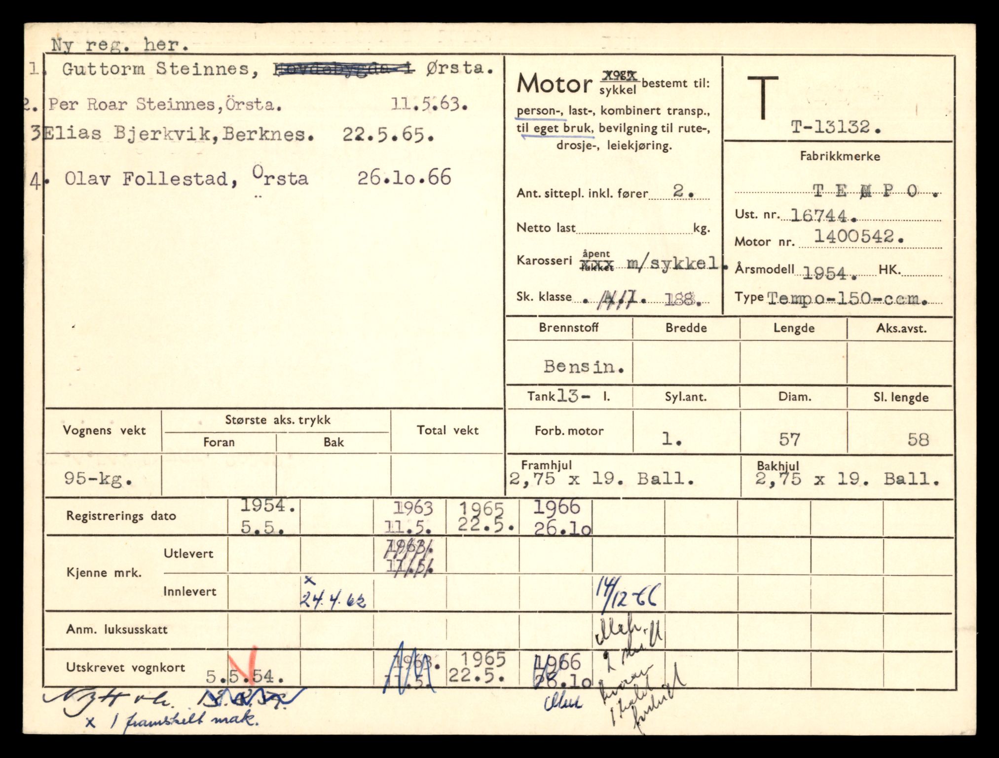 Møre og Romsdal vegkontor - Ålesund trafikkstasjon, AV/SAT-A-4099/F/Fe/L0037: Registreringskort for kjøretøy T 13031 - T 13179, 1927-1998, s. 2021