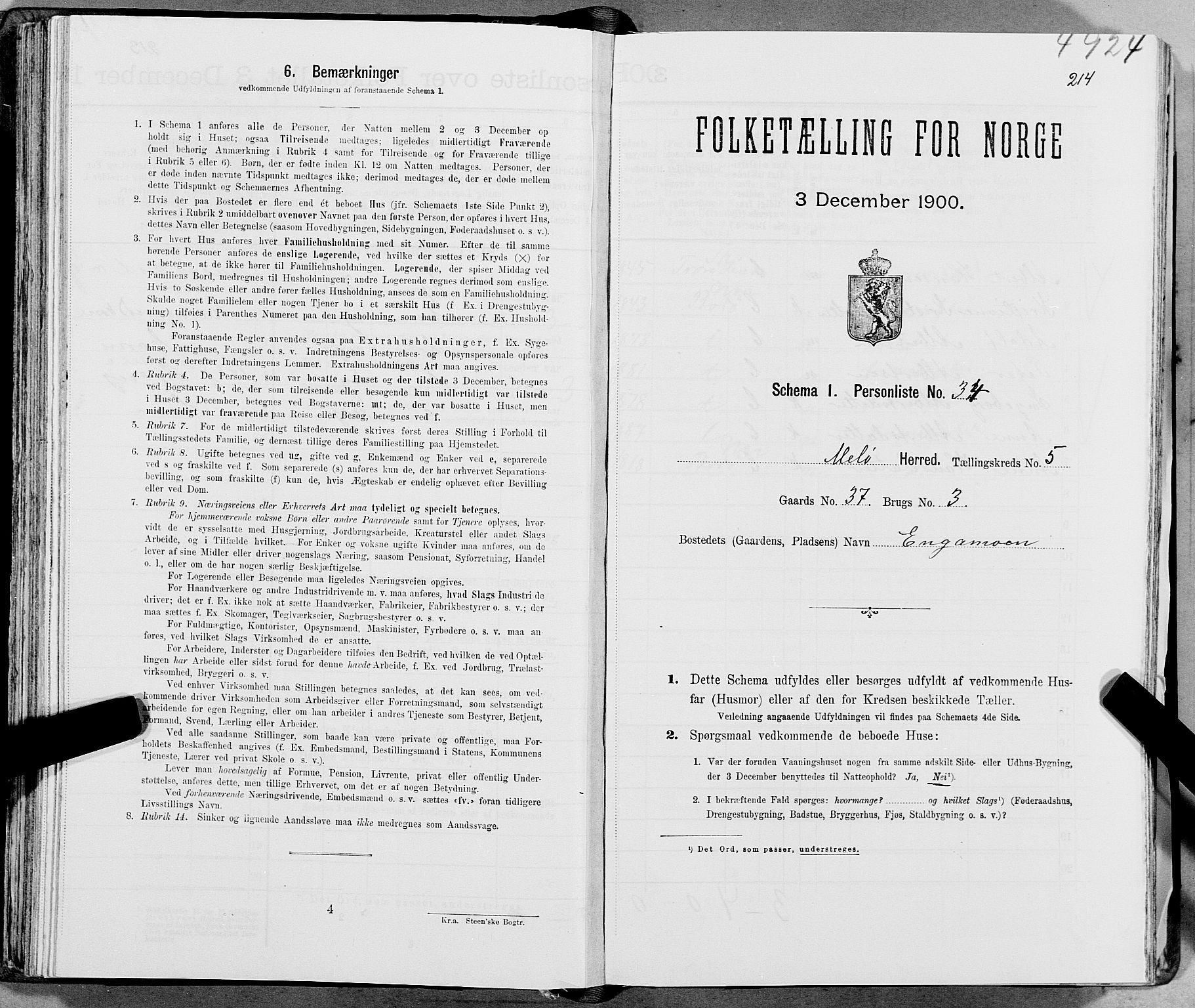 SAT, Folketelling 1900 for 1837 Meløy herred, 1900, s. 718
