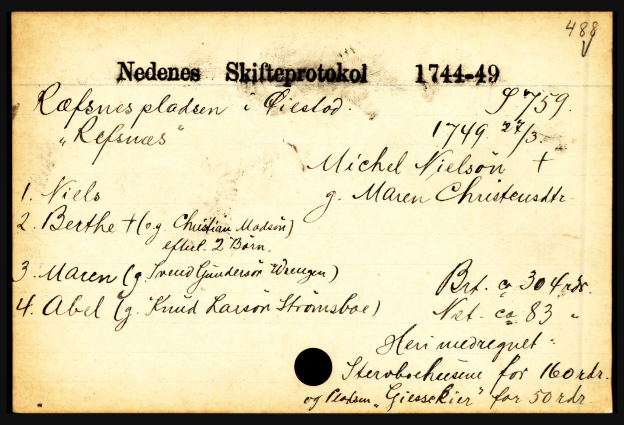 Nedenes sorenskriveri før 1824, AV/SAK-1221-0007/H, s. 24545
