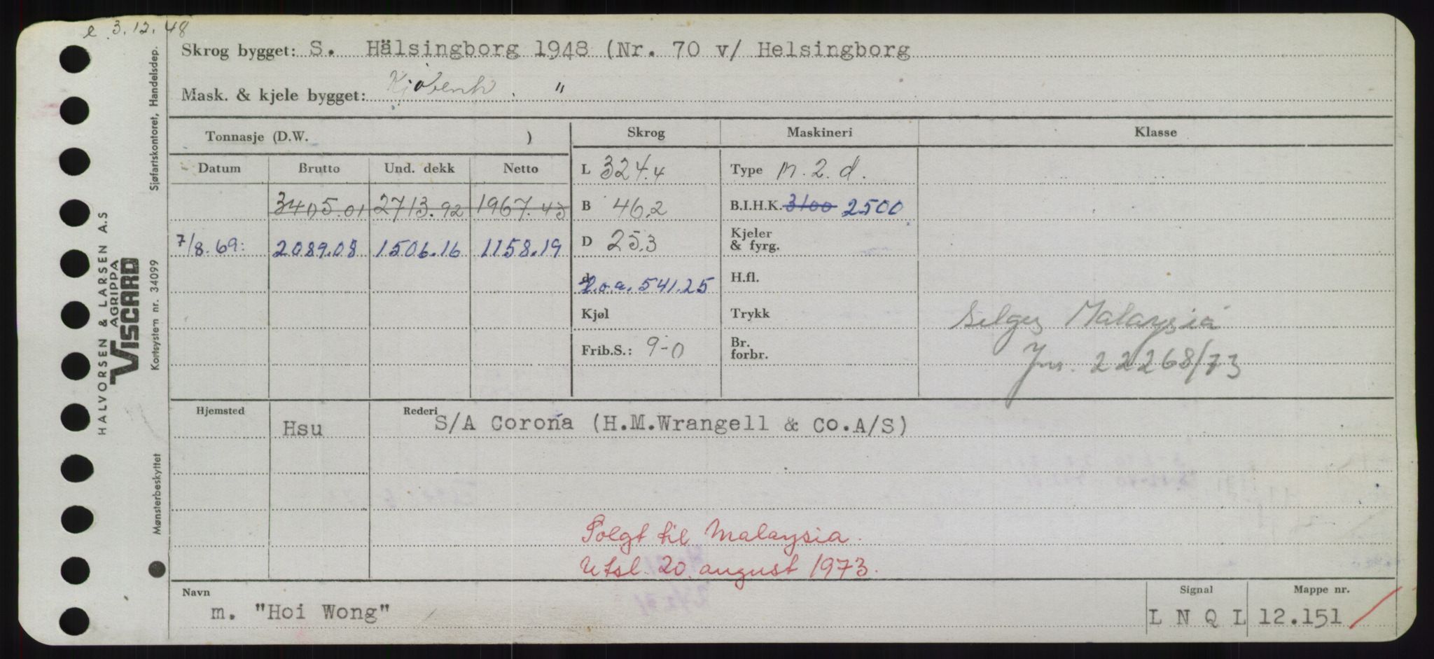 Sjøfartsdirektoratet med forløpere, Skipsmålingen, RA/S-1627/H/Hd/L0016: Fartøy, Hid-Holg, s. 161