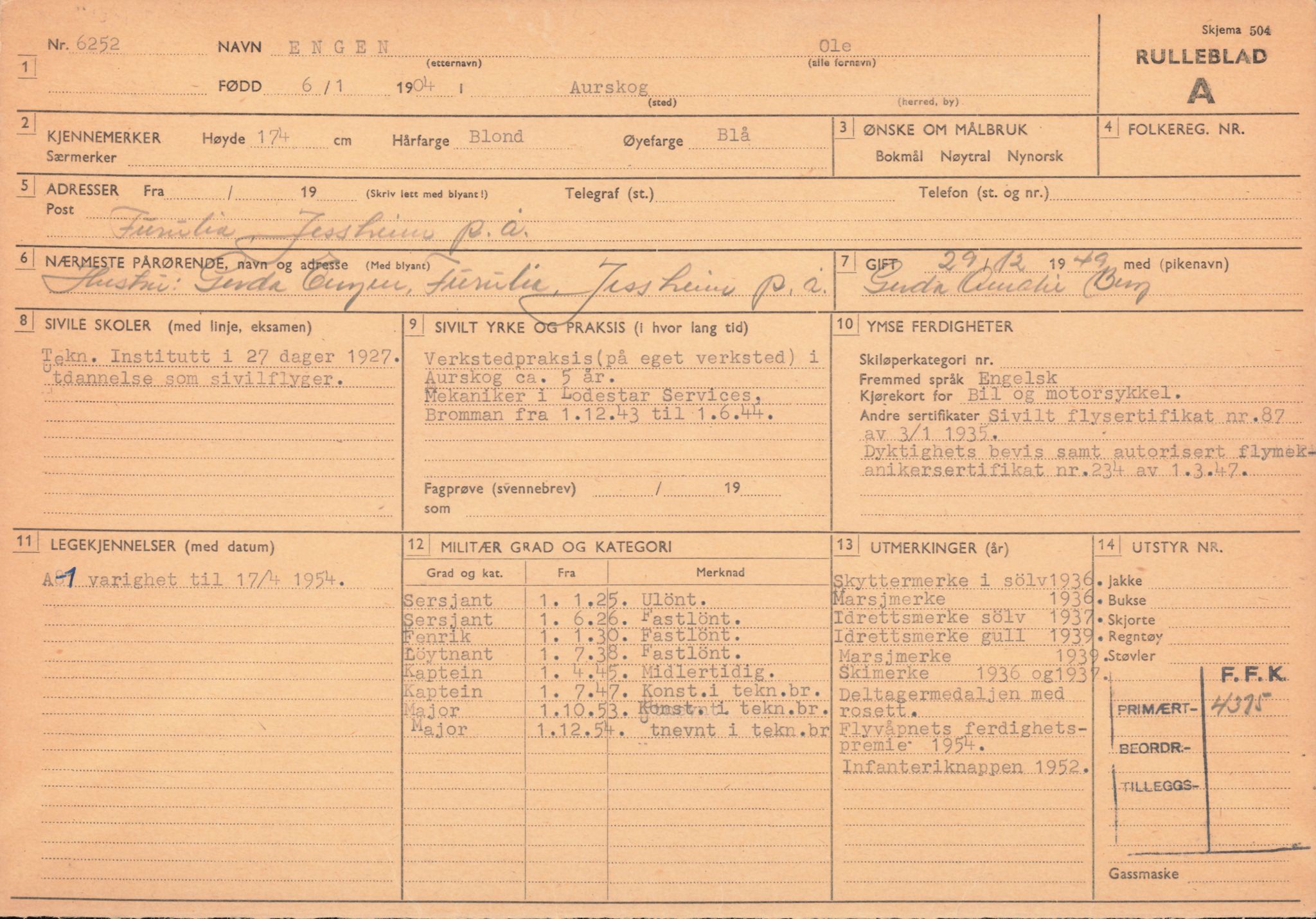 Forsvaret, Forsvarets overkommando/Luftforsvarsstaben, AV/RA-RAFA-4079/P/Pa/L0011: Personellpapirer, 1904, s. 181