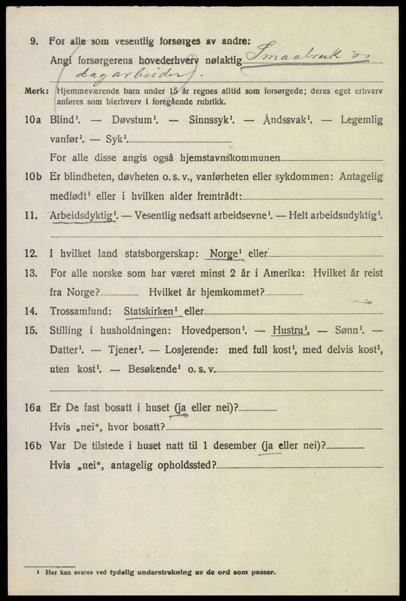 SAH, Folketelling 1920 for 0519 Sør-Fron herred, 1920, s. 2714