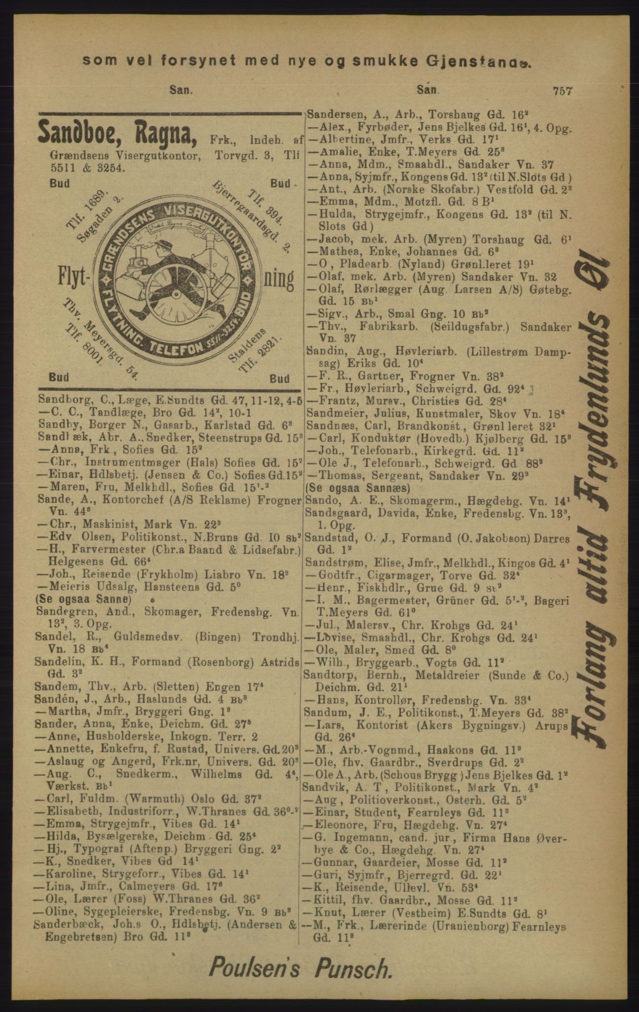Kristiania/Oslo adressebok, PUBL/-, 1905, s. 757