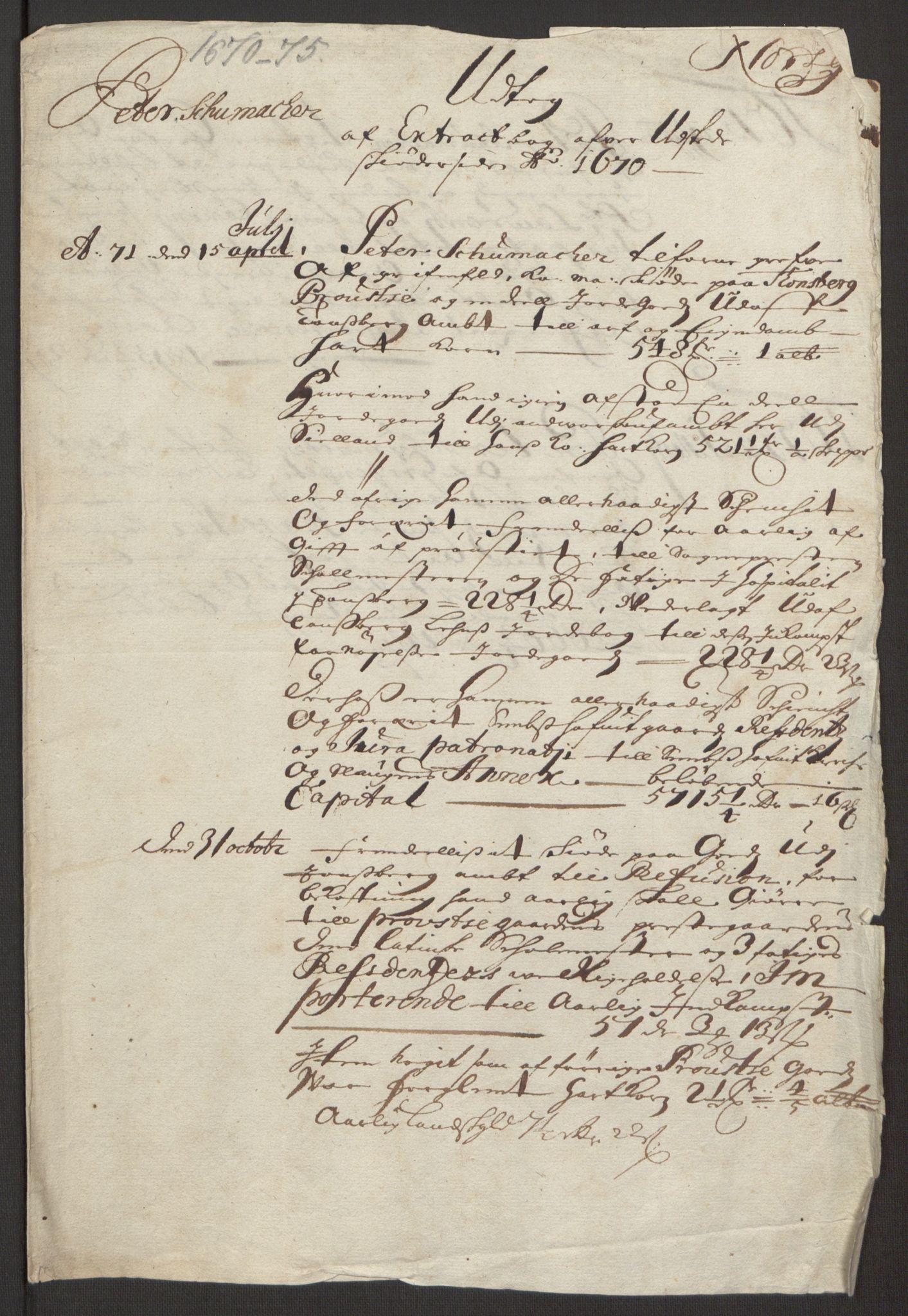 Rentekammeret inntil 1814, Reviderte regnskaper, Fogderegnskap, AV/RA-EA-4092/R32/L1844: Fogderegnskap Jarlsberg grevskap, 1674-1675, s. 379