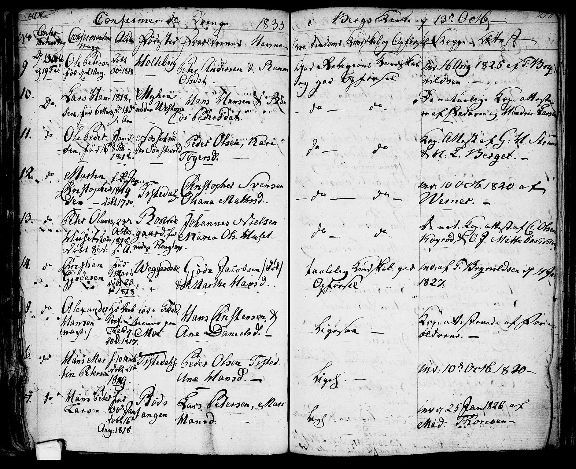 Berg prestekontor Kirkebøker, AV/SAO-A-10902/F/Fa/L0003: Ministerialbok nr. I 3, 1832-1842, s. 218