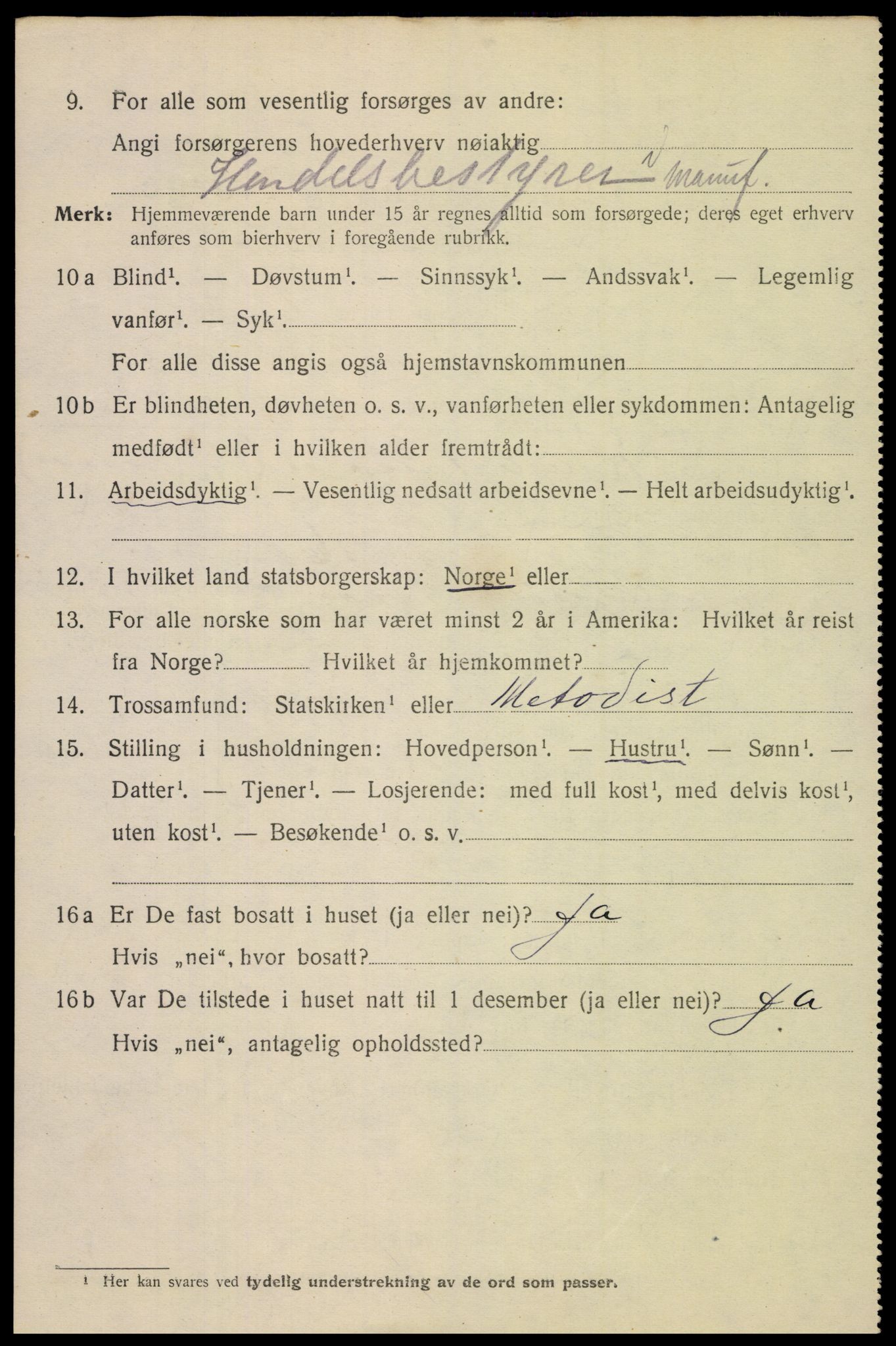 SAK, Folketelling 1920 for 1004 Flekkefjord kjøpstad, 1920, s. 3435