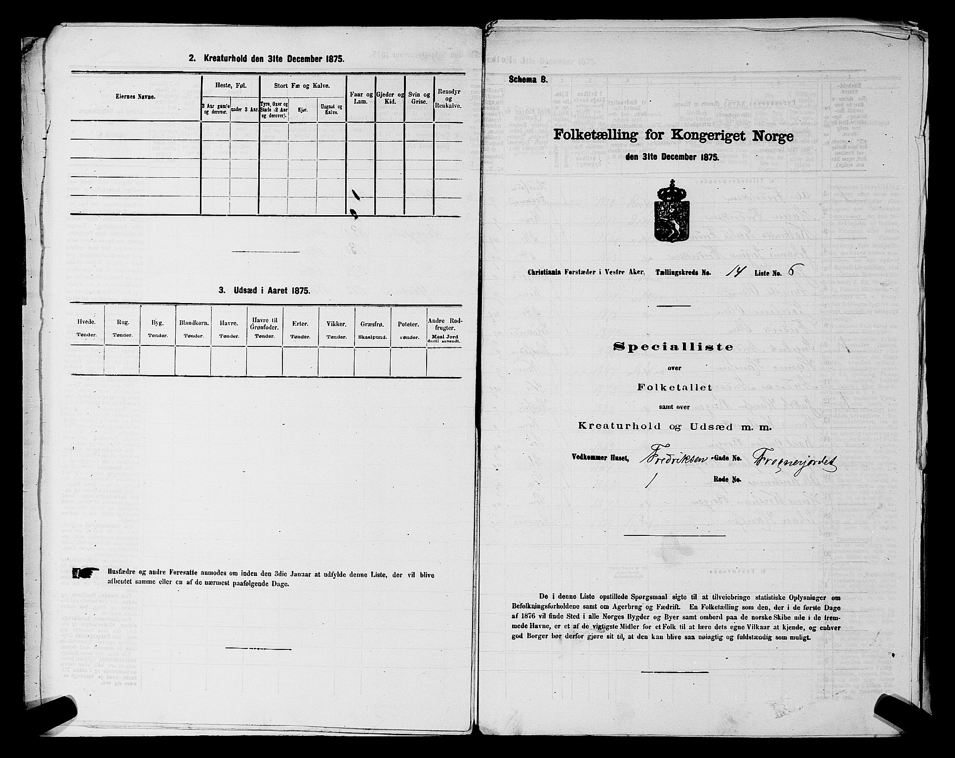 RA, Folketelling 1875 for 0218aP Vestre Aker prestegjeld, 1875, s. 2249