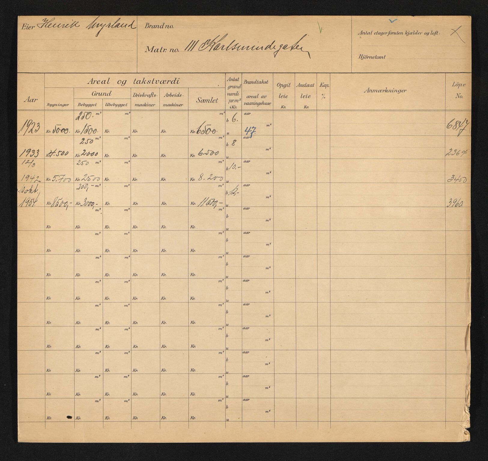 Stavanger kommune. Skattetakstvesenet, BYST/A-0440/F/Fa/Faa/L0024/0005: Skattetakstkort / Karlsminnegata 102 - 123