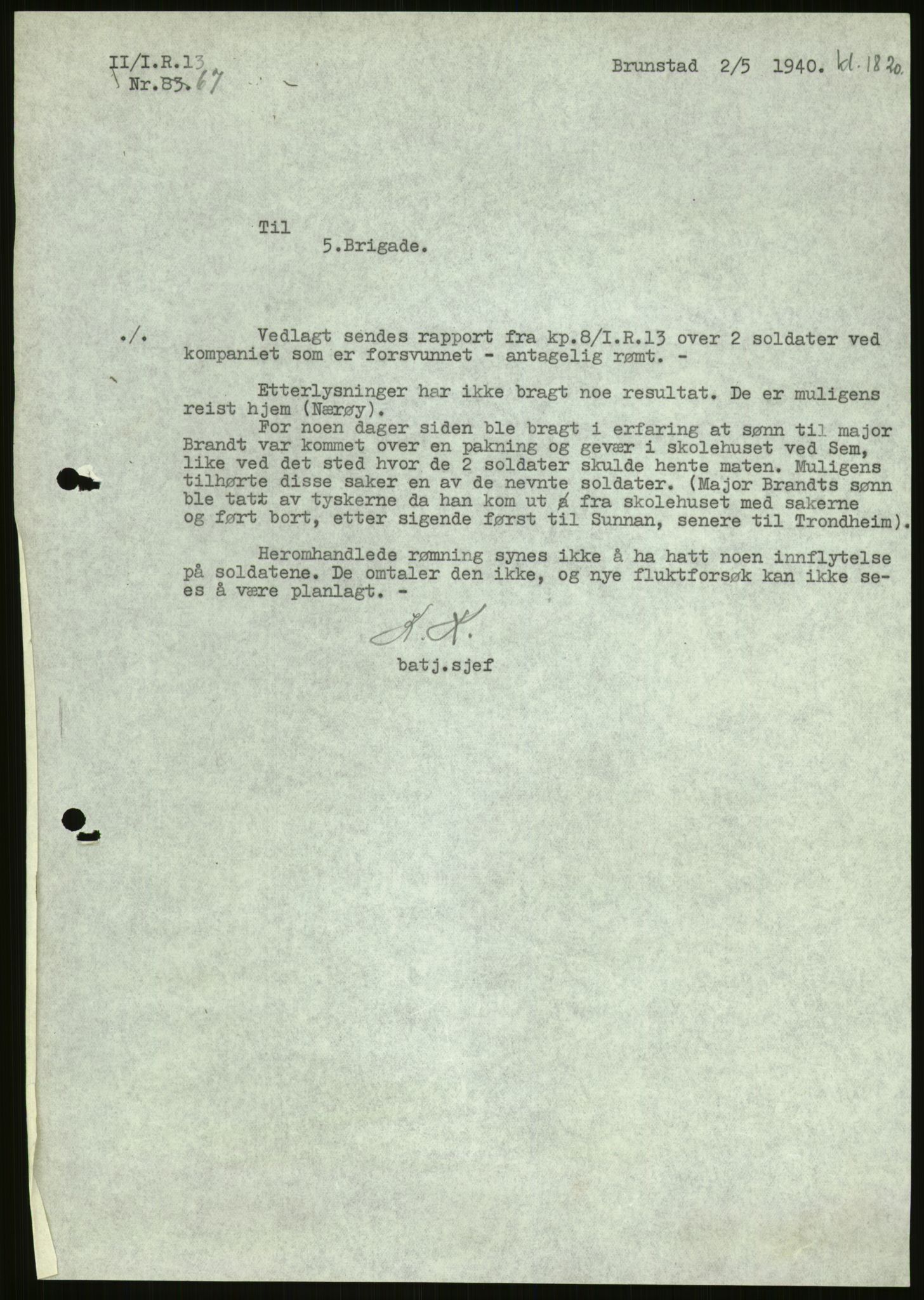 Forsvaret, Forsvarets krigshistoriske avdeling, AV/RA-RAFA-2017/Y/Yb/L0116: II-C-11-560-563  -  5. Divisjon., 1940, s. 934