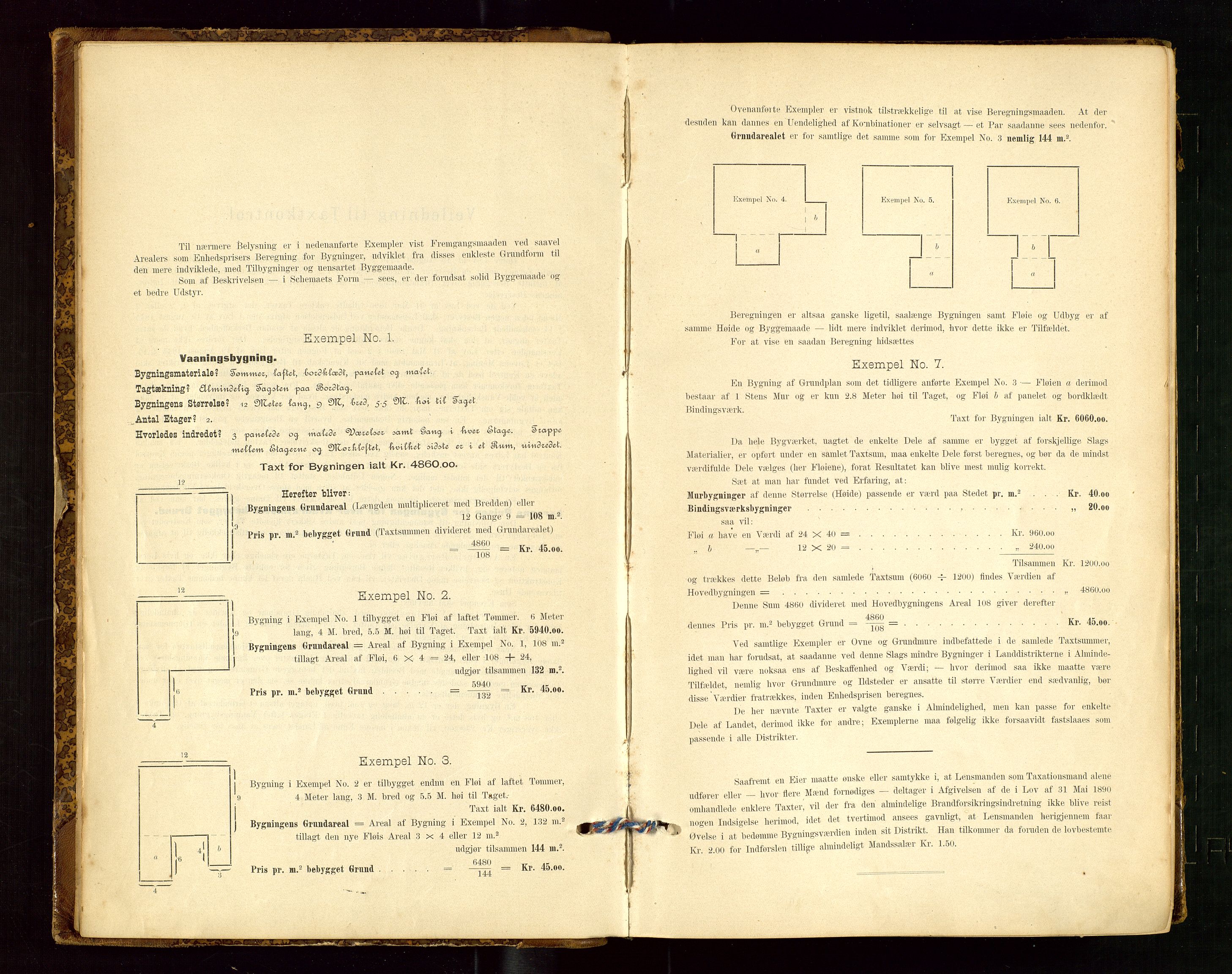 Lund lensmannskontor, SAST/A-100303/Gob/L0001: "Brandtakstprotokol", 1894-1907