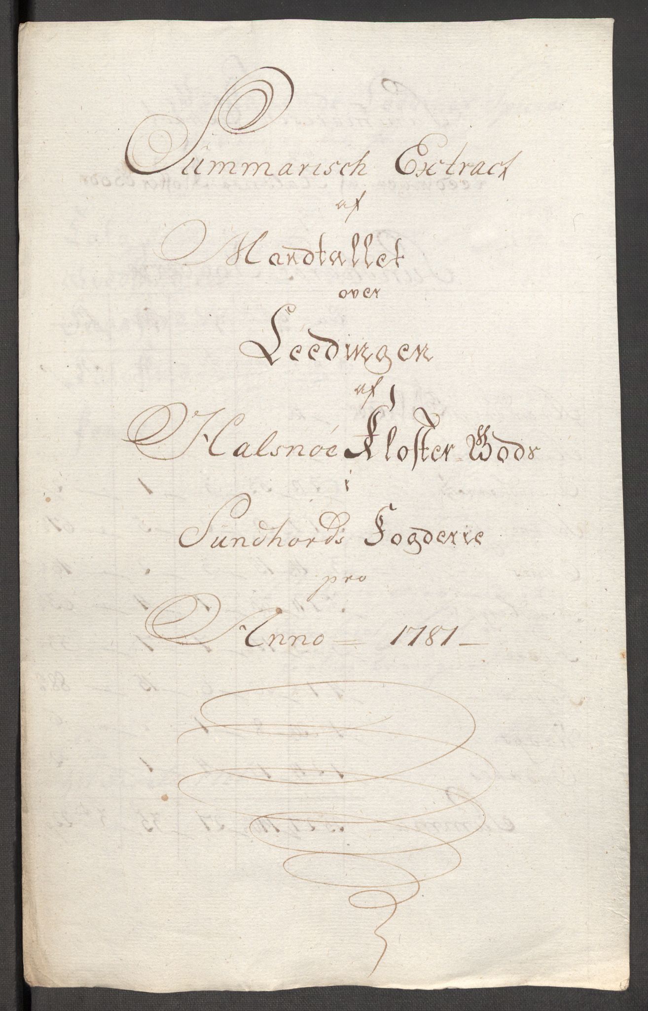 Rentekammeret inntil 1814, Reviderte regnskaper, Fogderegnskap, RA/EA-4092/R48/L3097: Fogderegnskap Sunnhordland og Hardanger, 1781, s. 273