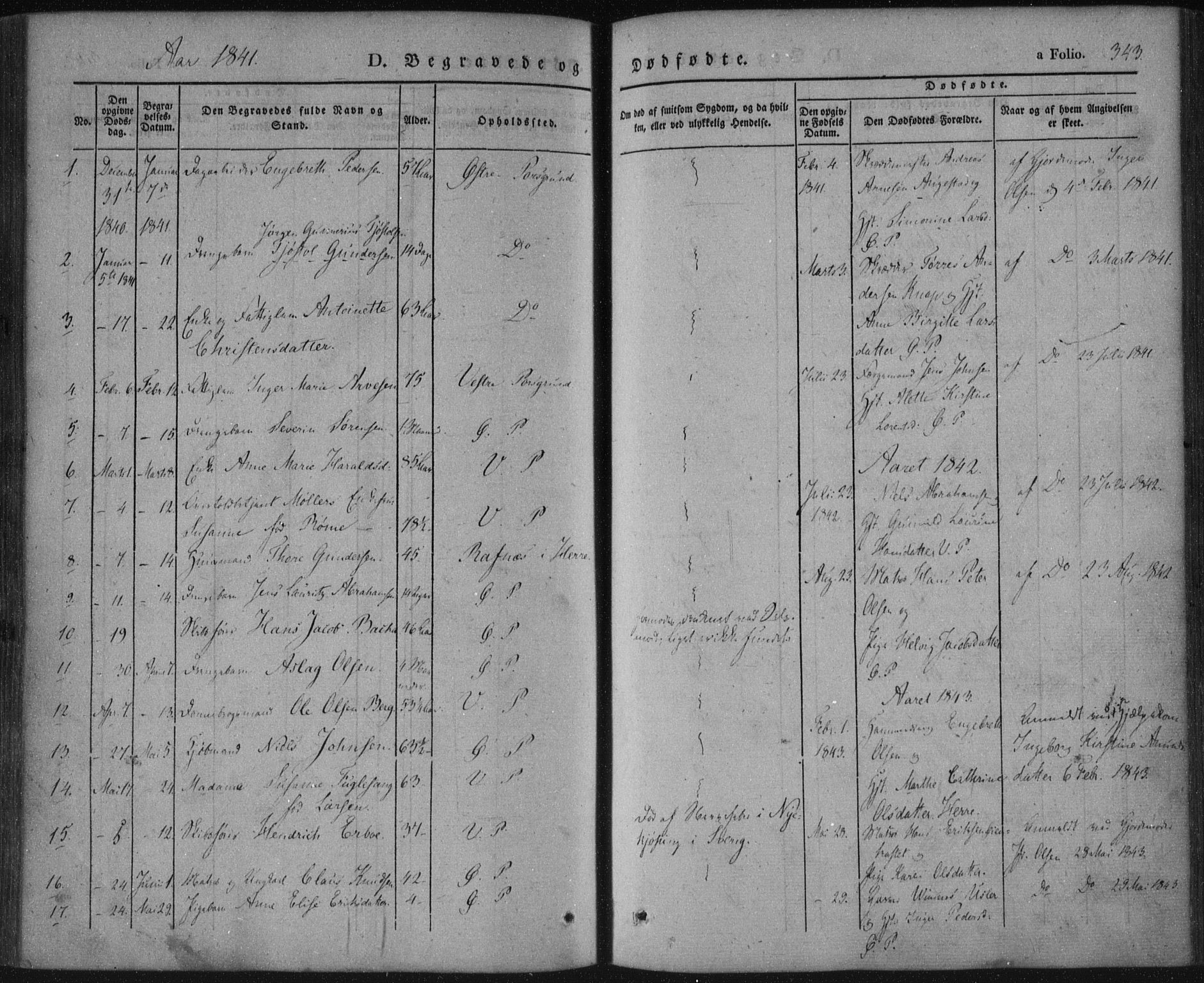 Porsgrunn kirkebøker , AV/SAKO-A-104/F/Fa/L0006: Ministerialbok nr. 6, 1841-1857, s. 343