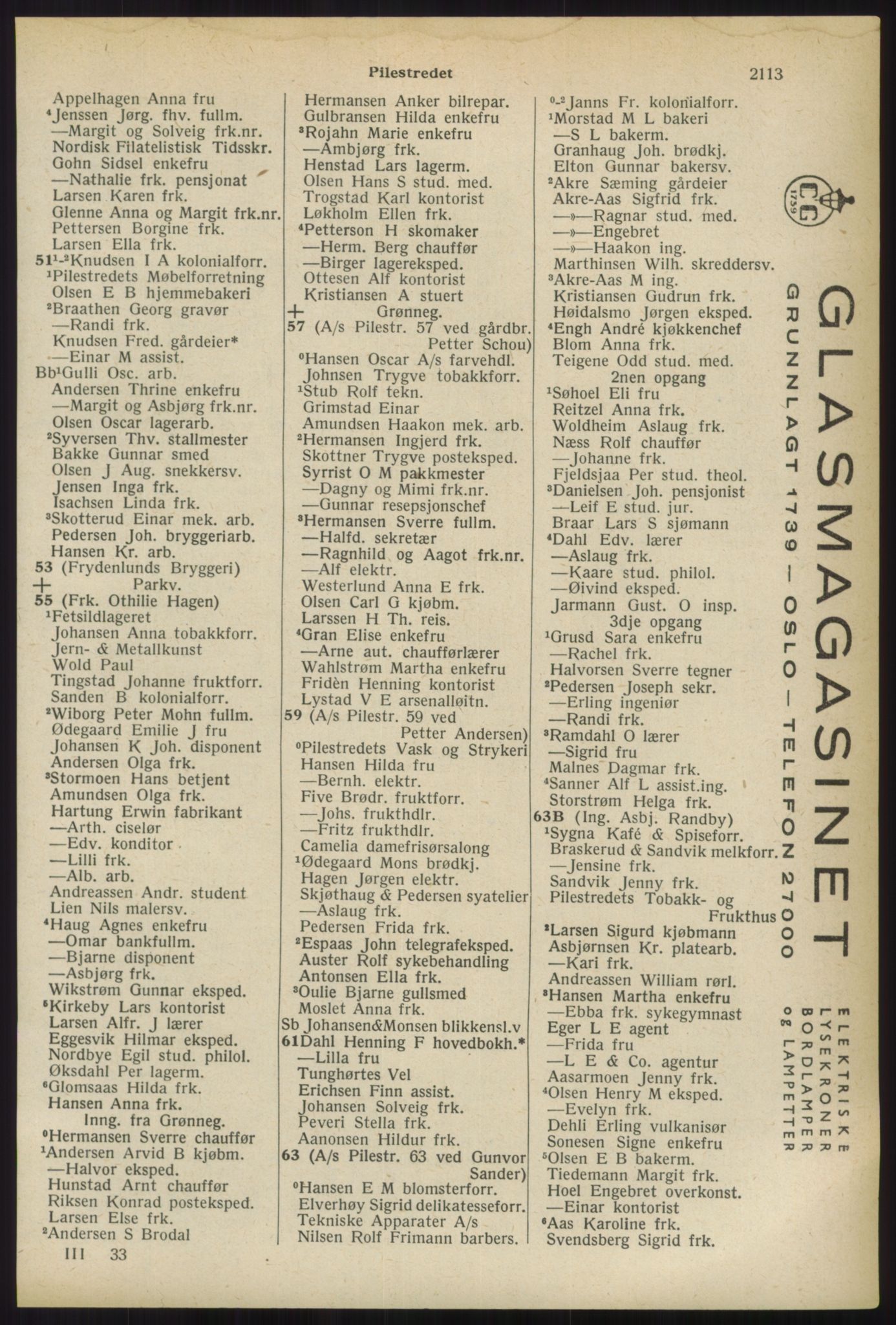 Kristiania/Oslo adressebok, PUBL/-, 1936, s. 2113