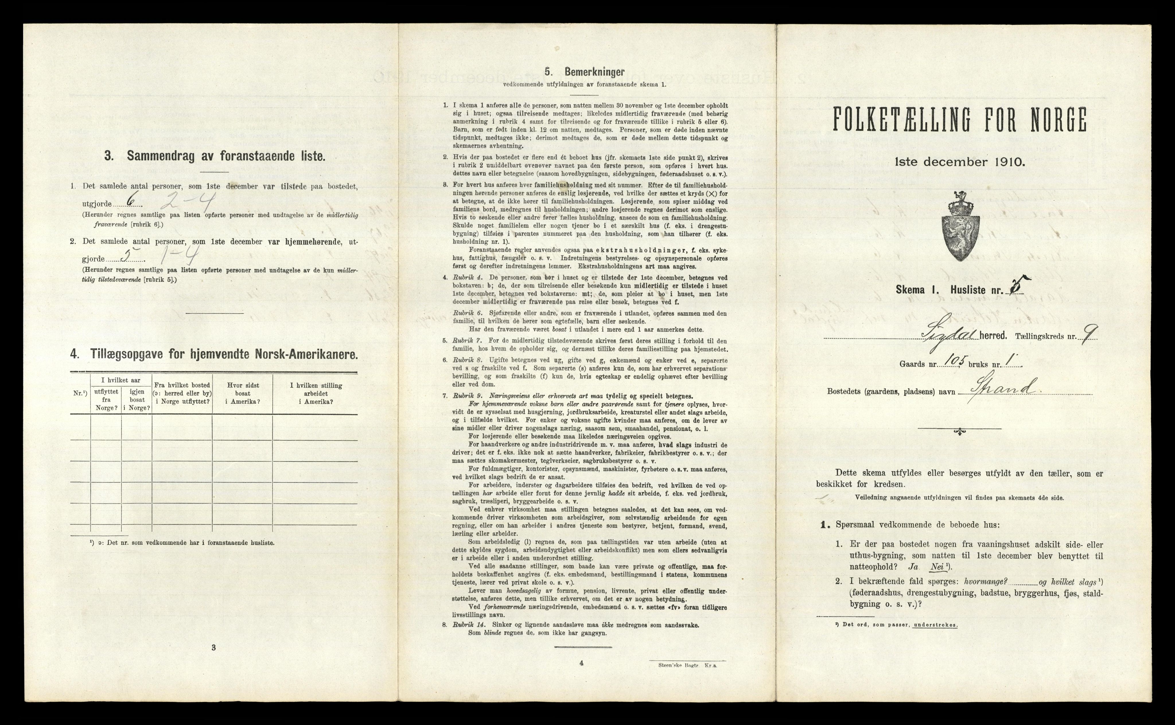 RA, Folketelling 1910 for 0621 Sigdal herred, 1910, s. 936