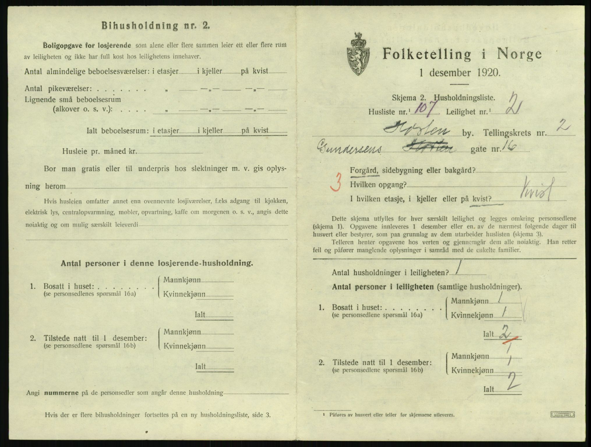 SAKO, Folketelling 1920 for 0703 Horten kjøpstad, 1920, s. 3733