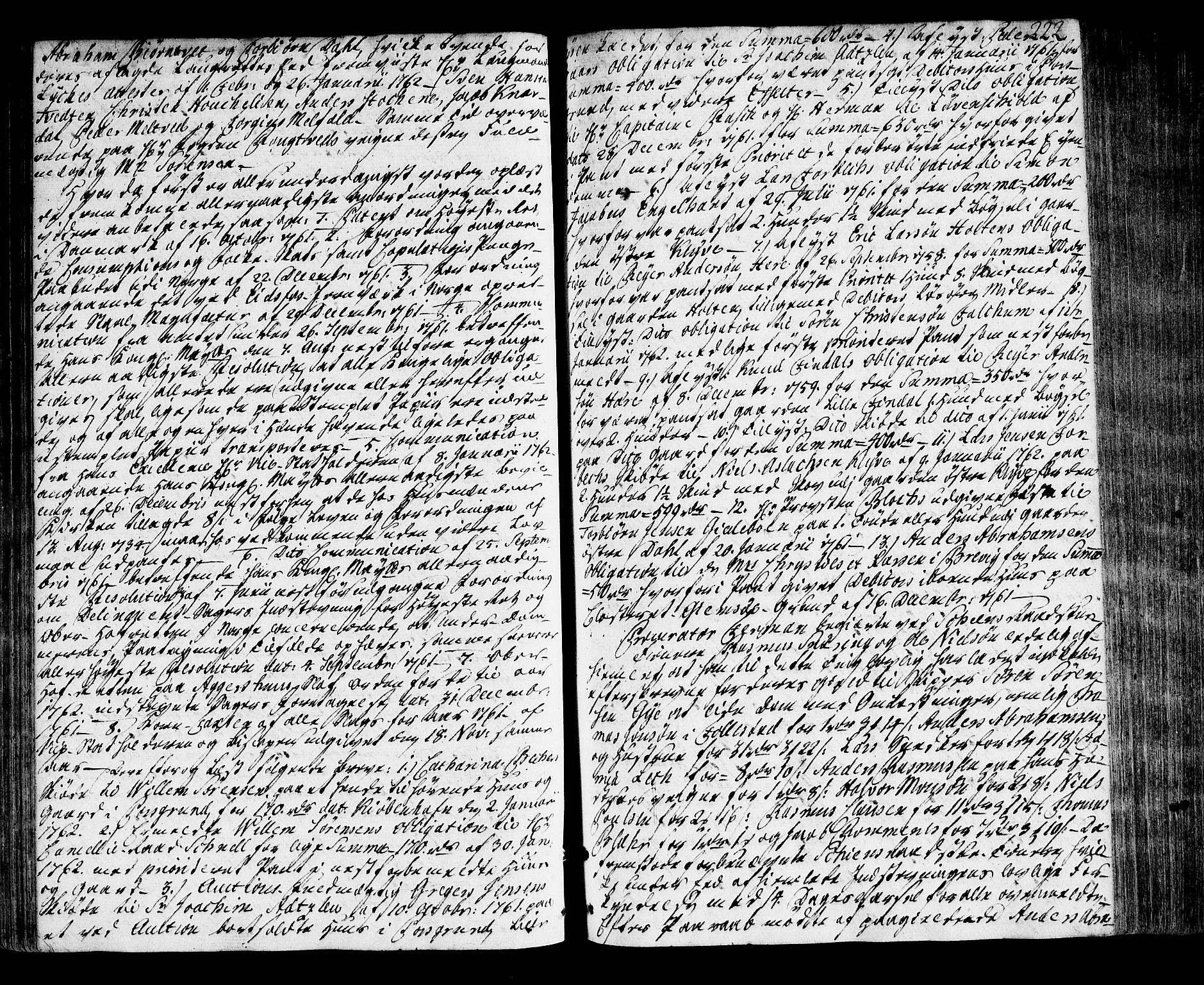 Nedre Telemark sorenskriveri, AV/SAKO-A-135/F/Fa/L0021: Tingbok, 1760-1763, s. 221b-222a