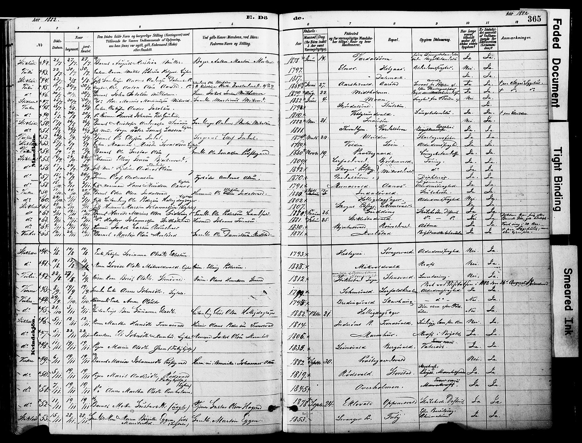 Ministerialprotokoller, klokkerbøker og fødselsregistre - Nord-Trøndelag, AV/SAT-A-1458/723/L0244: Ministerialbok nr. 723A13, 1881-1899, s. 365