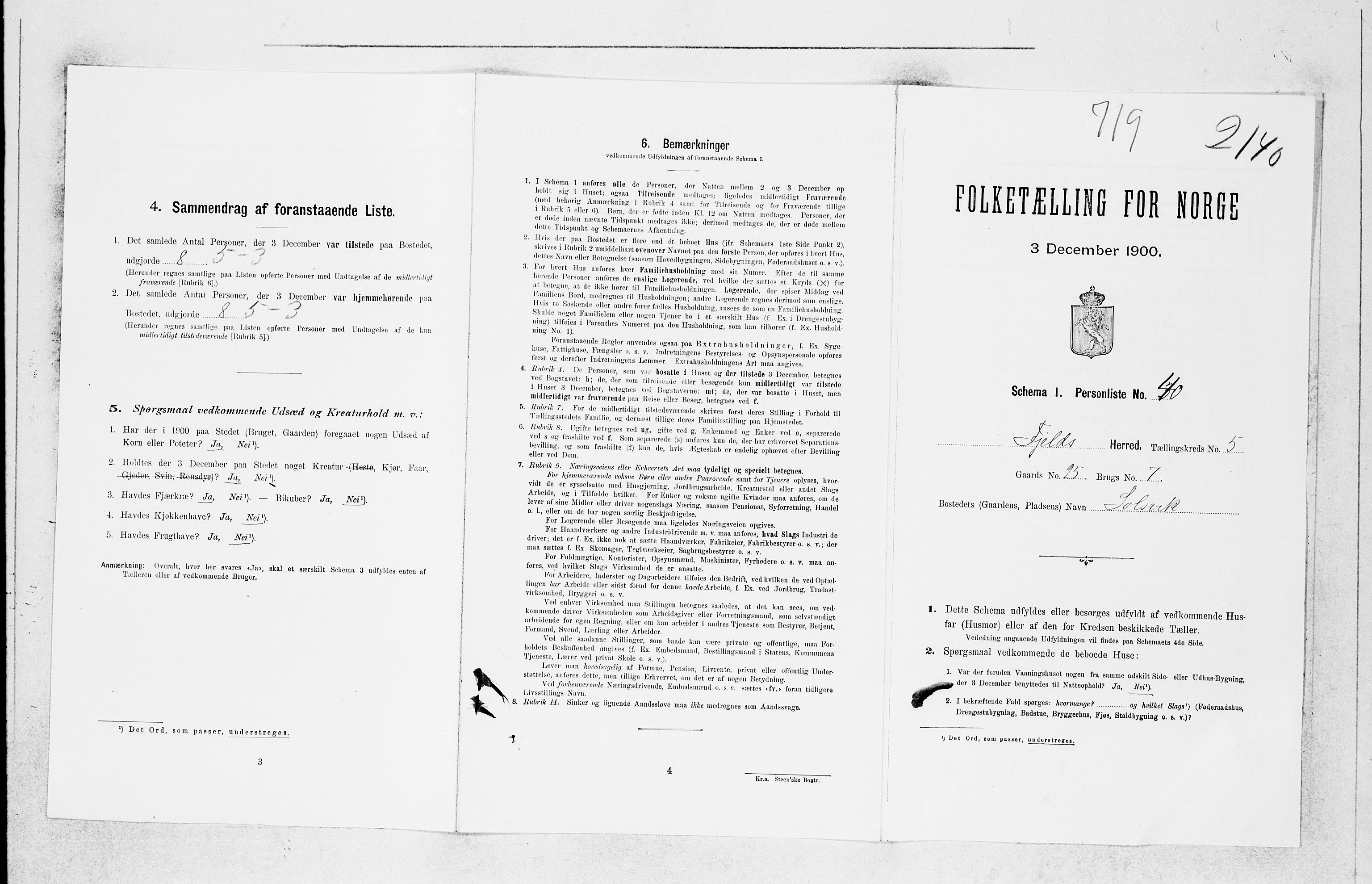 SAB, Folketelling 1900 for 1246 Fjell herred, 1900, s. 50