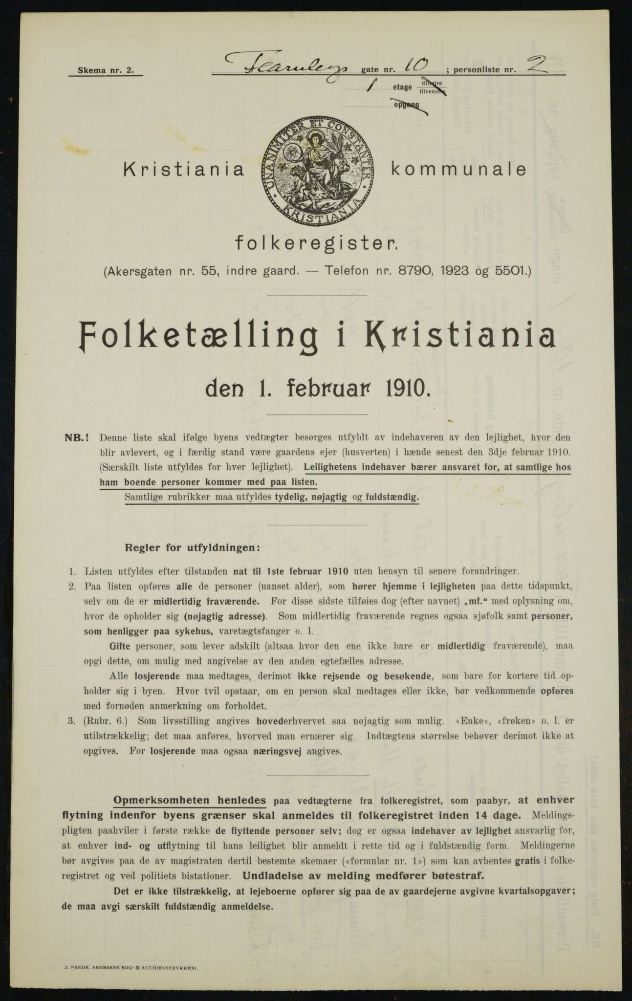 OBA, Kommunal folketelling 1.2.1910 for Kristiania, 1910, s. 22536