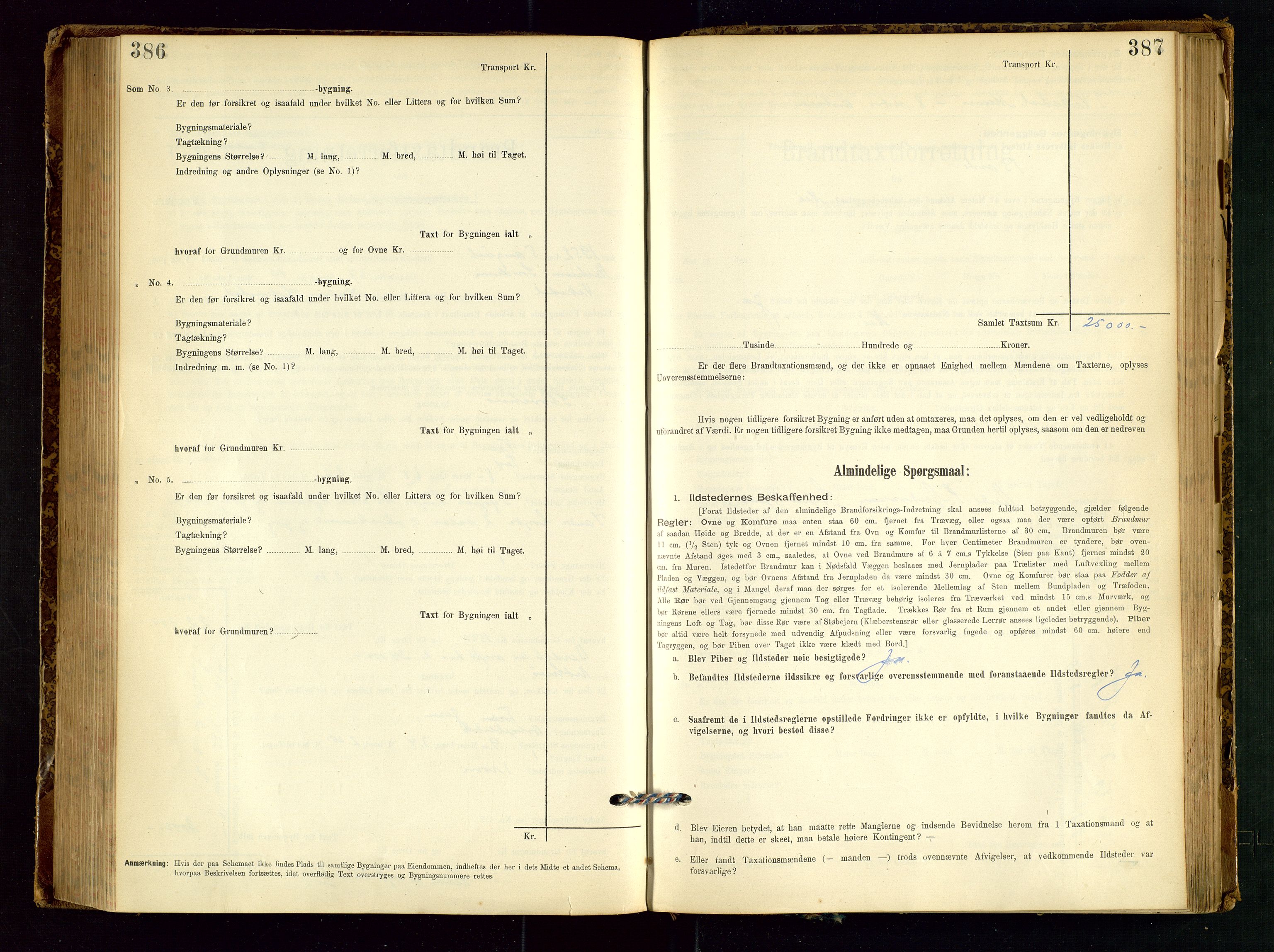 Vikedal lensmannskontor, AV/SAST-A-100179/Gob/L0004: Branntakstprotokoll, 1894-1952, s. 386-387