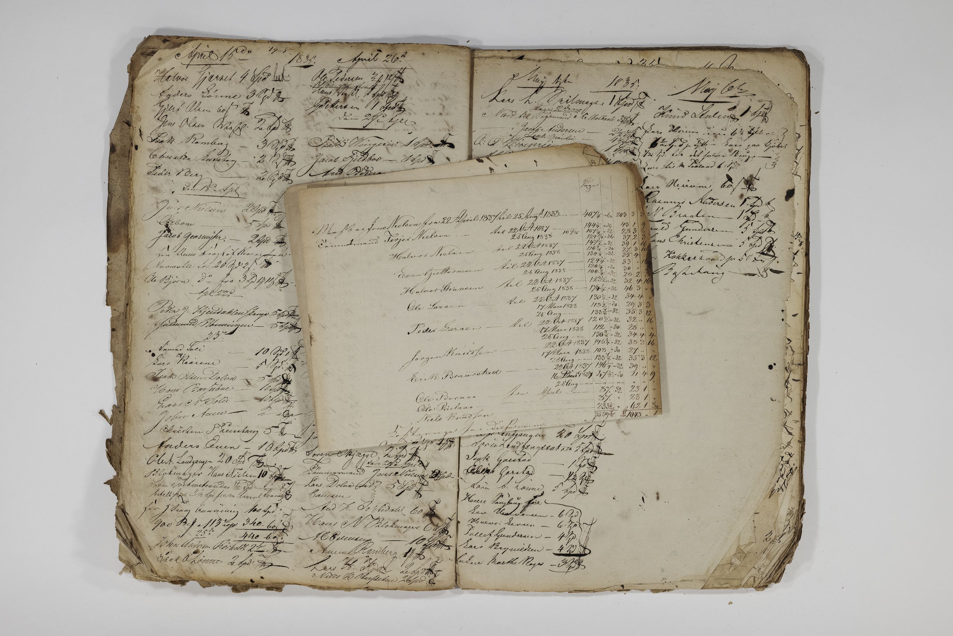 Blehr/ Kjellestad, TEMU/TGM-A-1212/R/Rl/L0004: Liste over utbetalinger, 1835-1838, s. 13