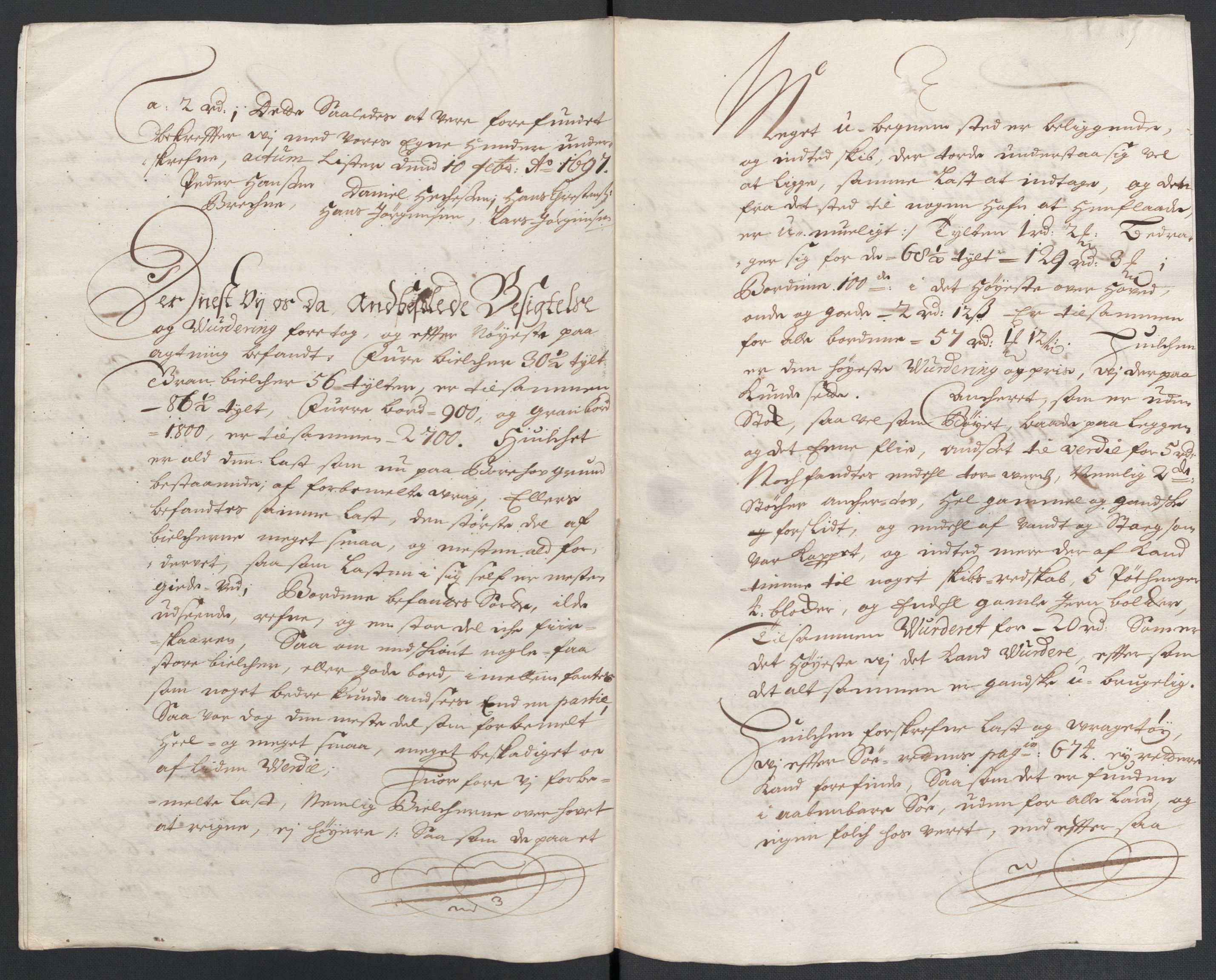 Rentekammeret inntil 1814, Reviderte regnskaper, Fogderegnskap, AV/RA-EA-4092/R43/L2546: Fogderegnskap Lista og Mandal, 1696-1697, s. 58