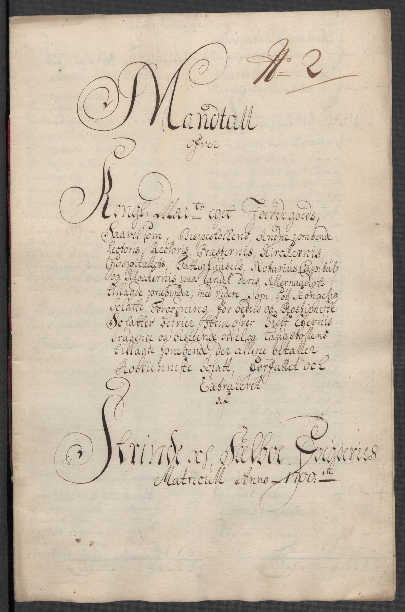 Rentekammeret inntil 1814, Reviderte regnskaper, Fogderegnskap, AV/RA-EA-4092/R61/L4107: Fogderegnskap Strinda og Selbu, 1698-1700, s. 414