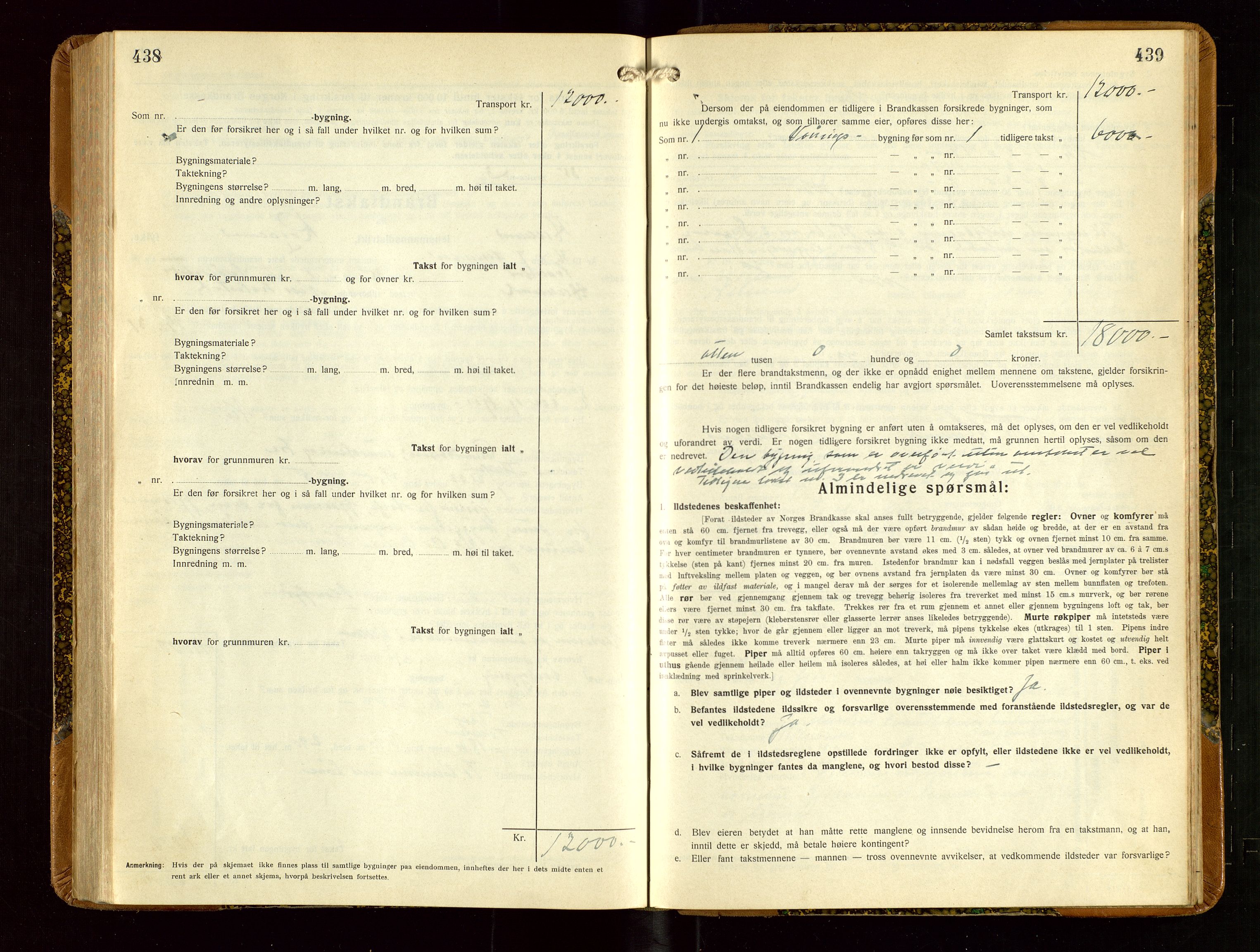 Helleland lensmannskontor, AV/SAST-A-100209/Gob/L0003: "Brandtakstprotokoll", 1930-1939, s. 438-439
