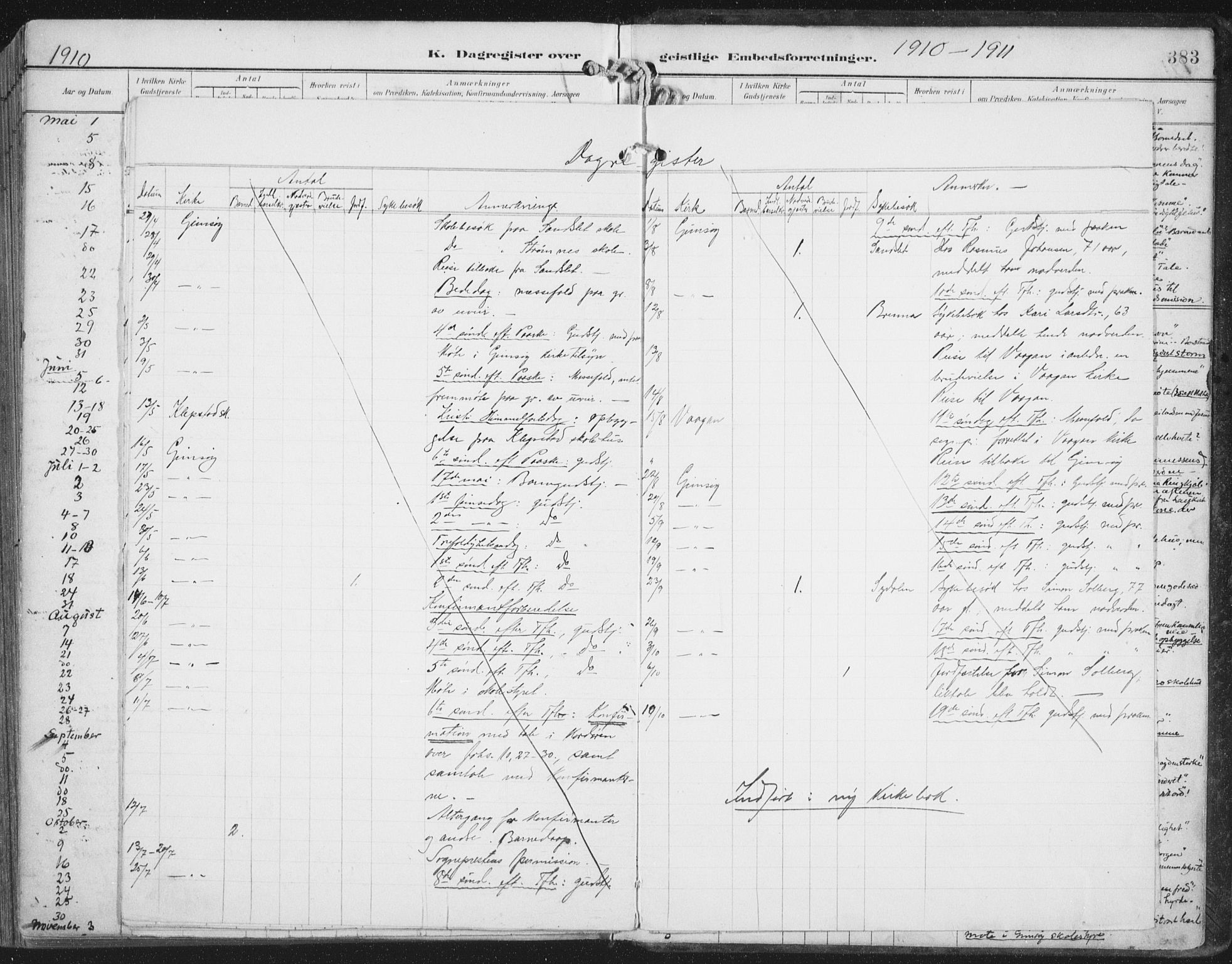 Ministerialprotokoller, klokkerbøker og fødselsregistre - Nordland, AV/SAT-A-1459/876/L1098: Ministerialbok nr. 876A04, 1896-1915, s. 383