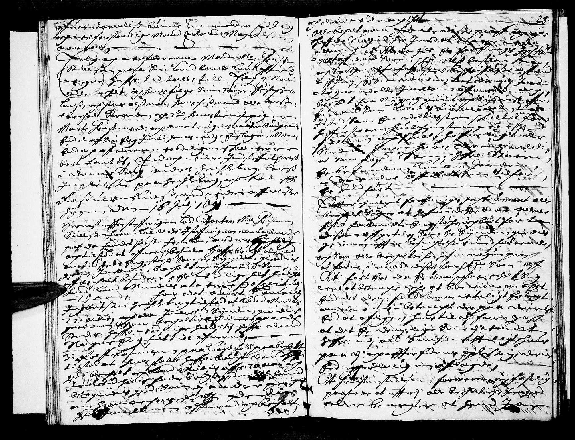 Lier, Røyken og Hurum sorenskriveri, AV/SAKO-A-89/F/Fa/L0032: Tingbok, 1691, s. 28