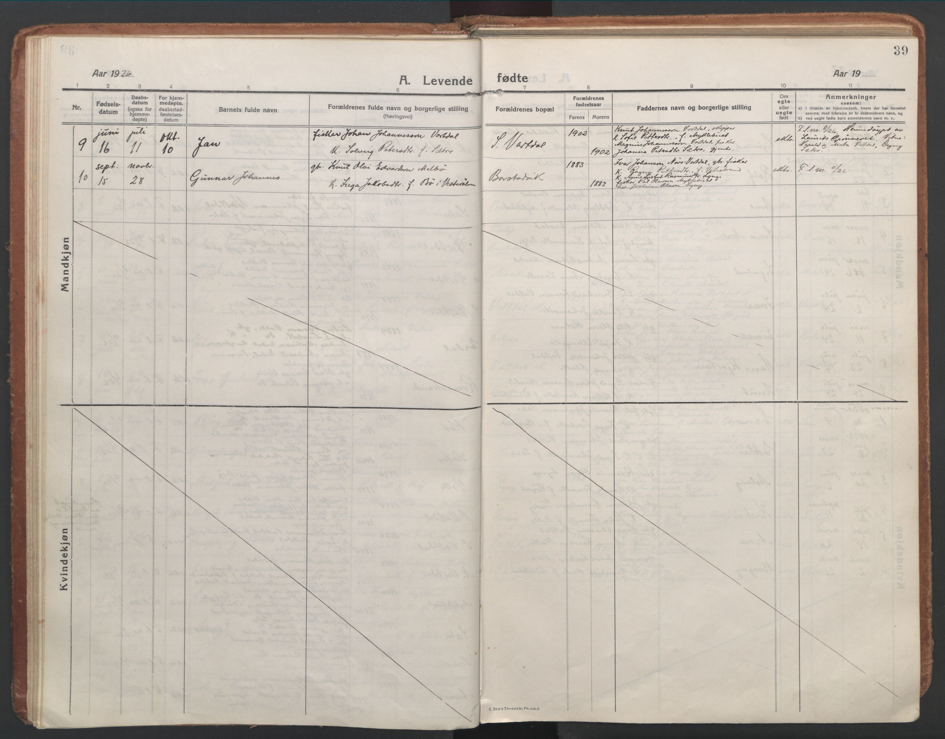 Ministerialprotokoller, klokkerbøker og fødselsregistre - Møre og Romsdal, SAT/A-1454/514/L0200: Ministerialbok nr. 514A02, 1913-1943, s. 39